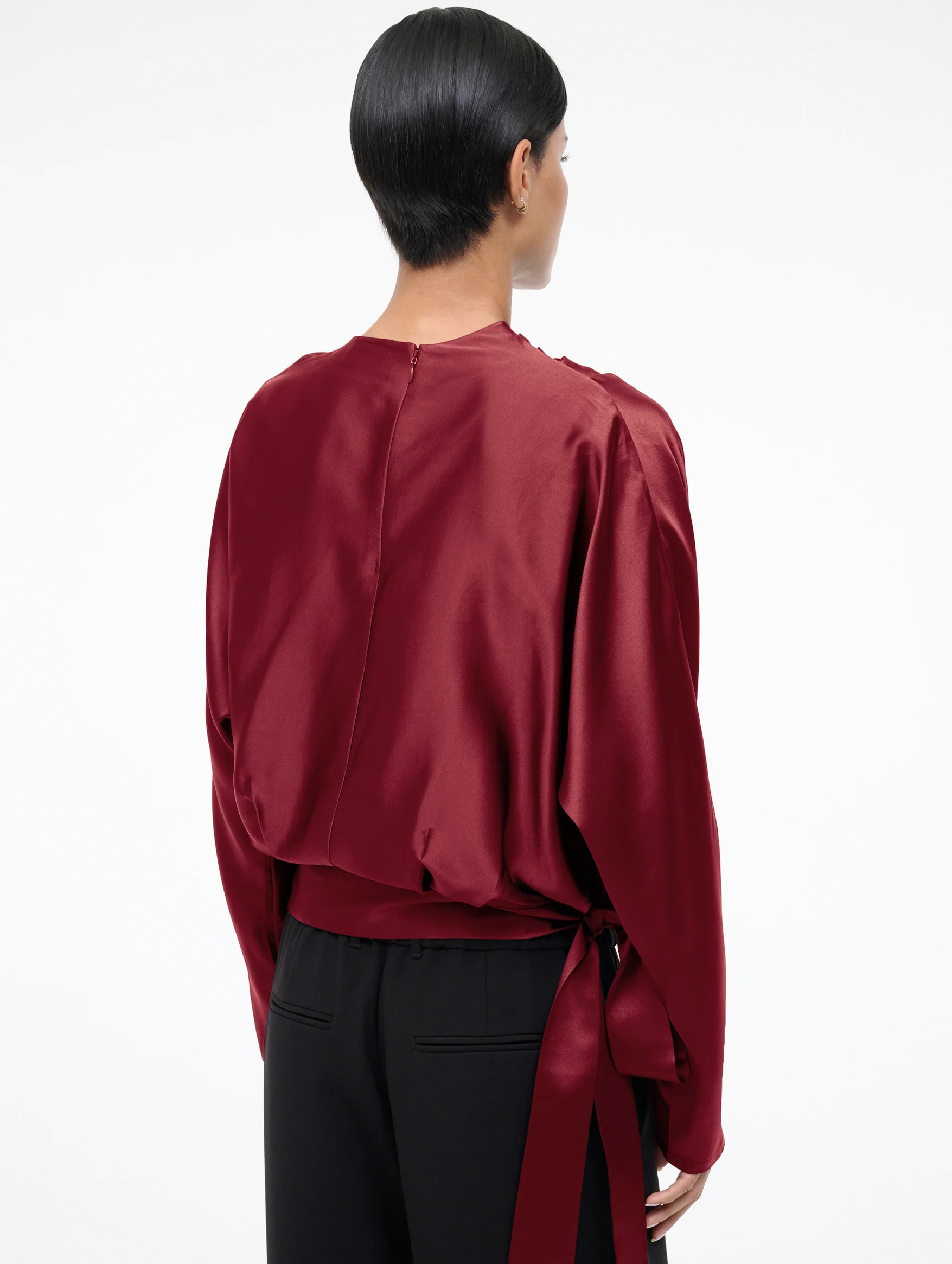 Phoebe Silk Top in Sangria - Image 5