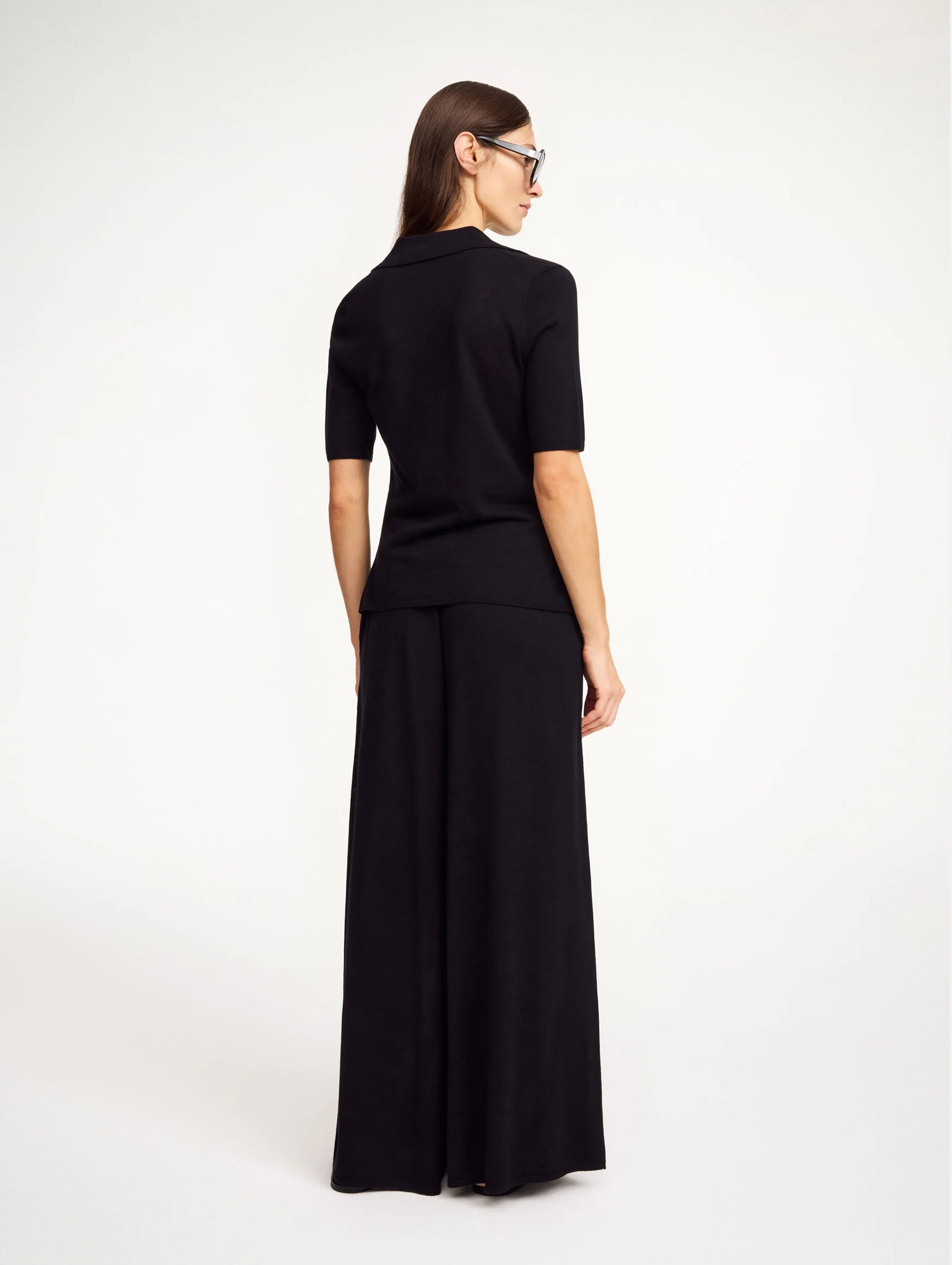 Piscata Wide-leg Trousers in Black - Image 3