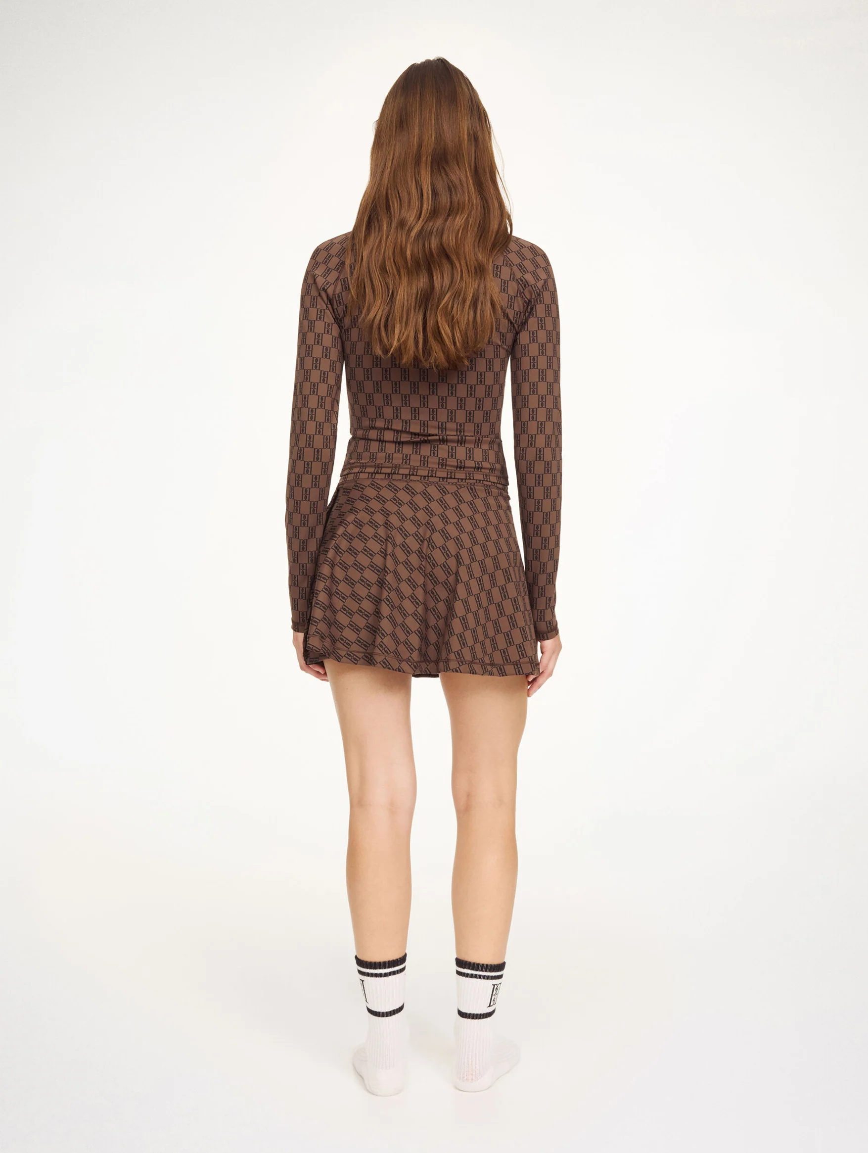 Pollyna Athletic Skirt in Dark Mahogany - Image 3