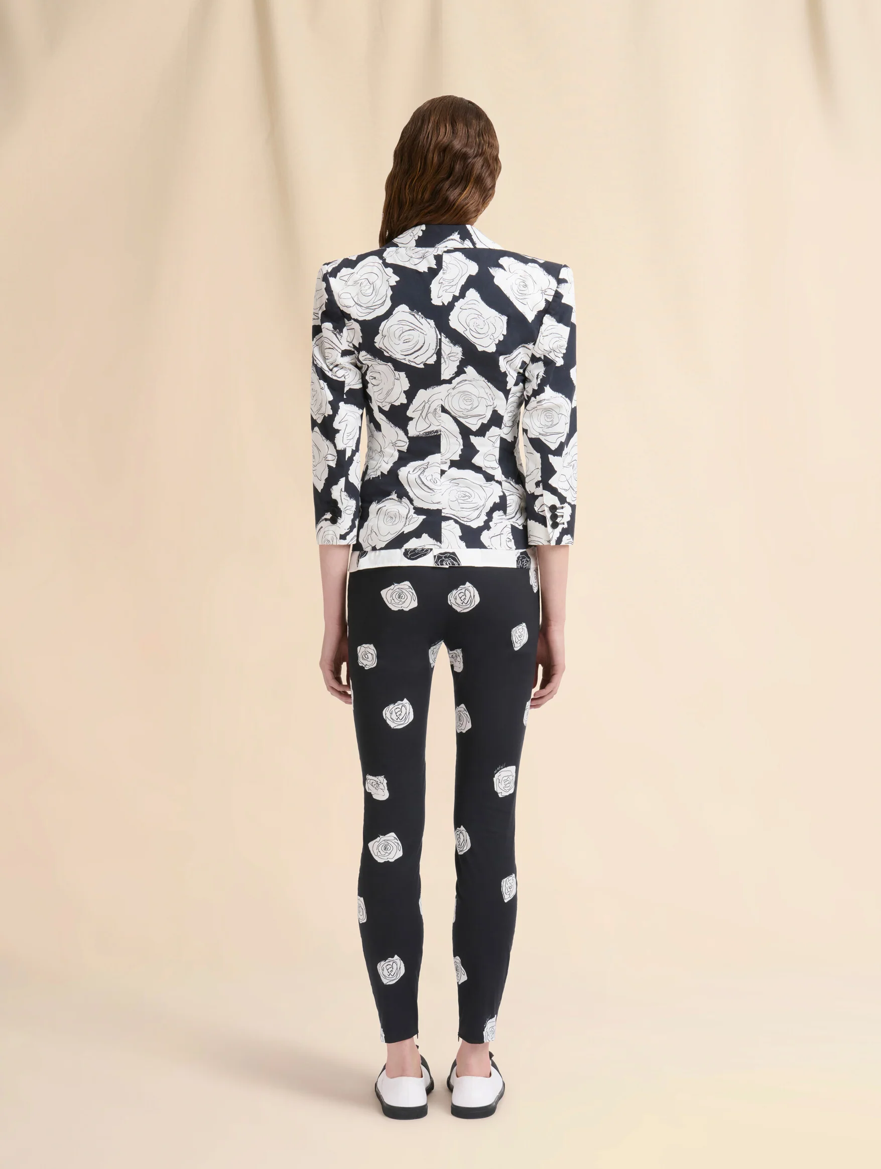 Poplin Baby Jacket with Aurora Print in Black - Image 3