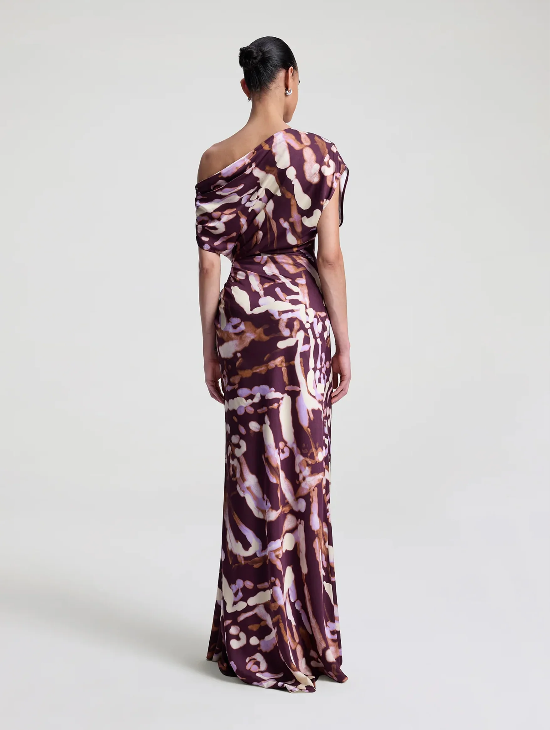 Poppy Satin Gown in Plum - Image 5