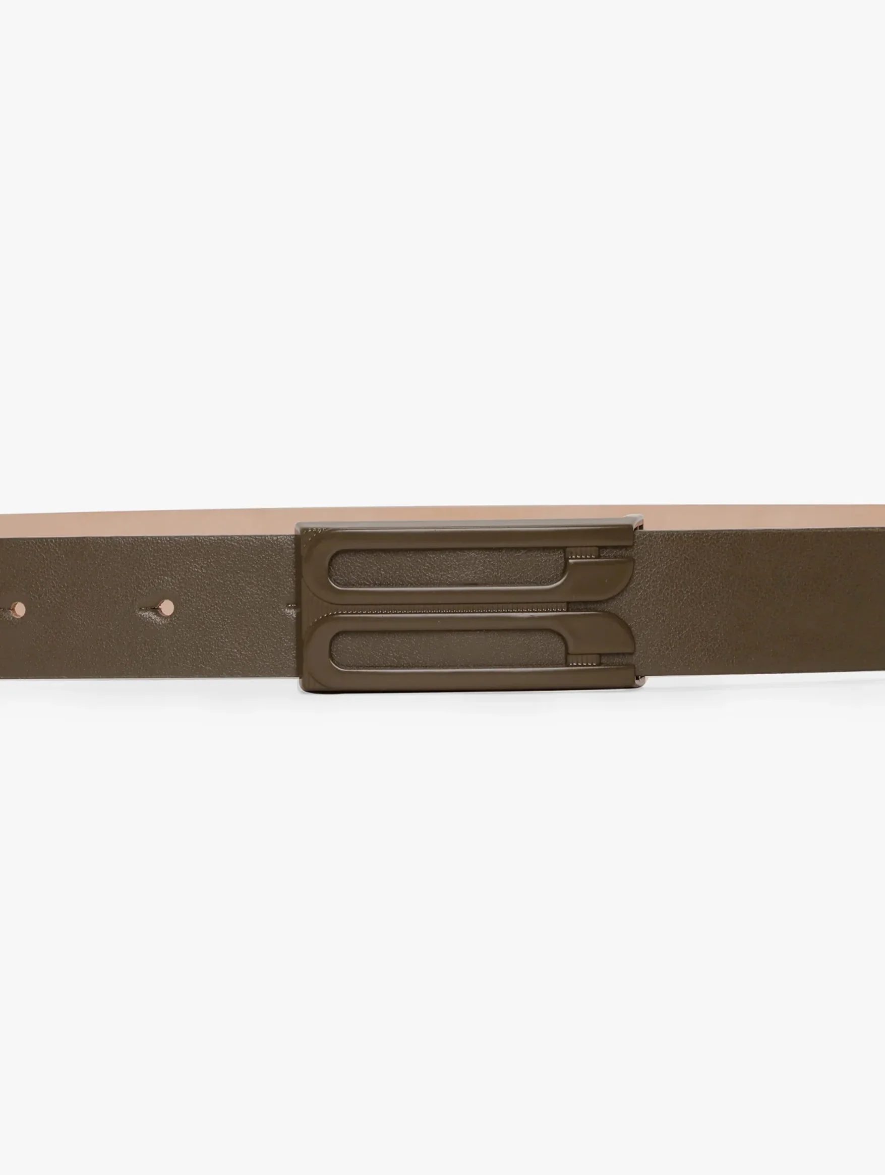 Regular Frame Tonal Belt in Khaki - Image 3