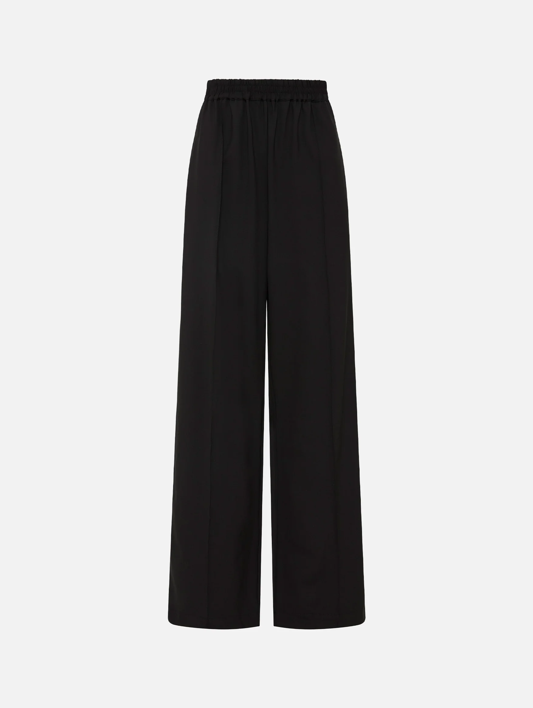 Relaxed Pin-Stitch Trouser in Black