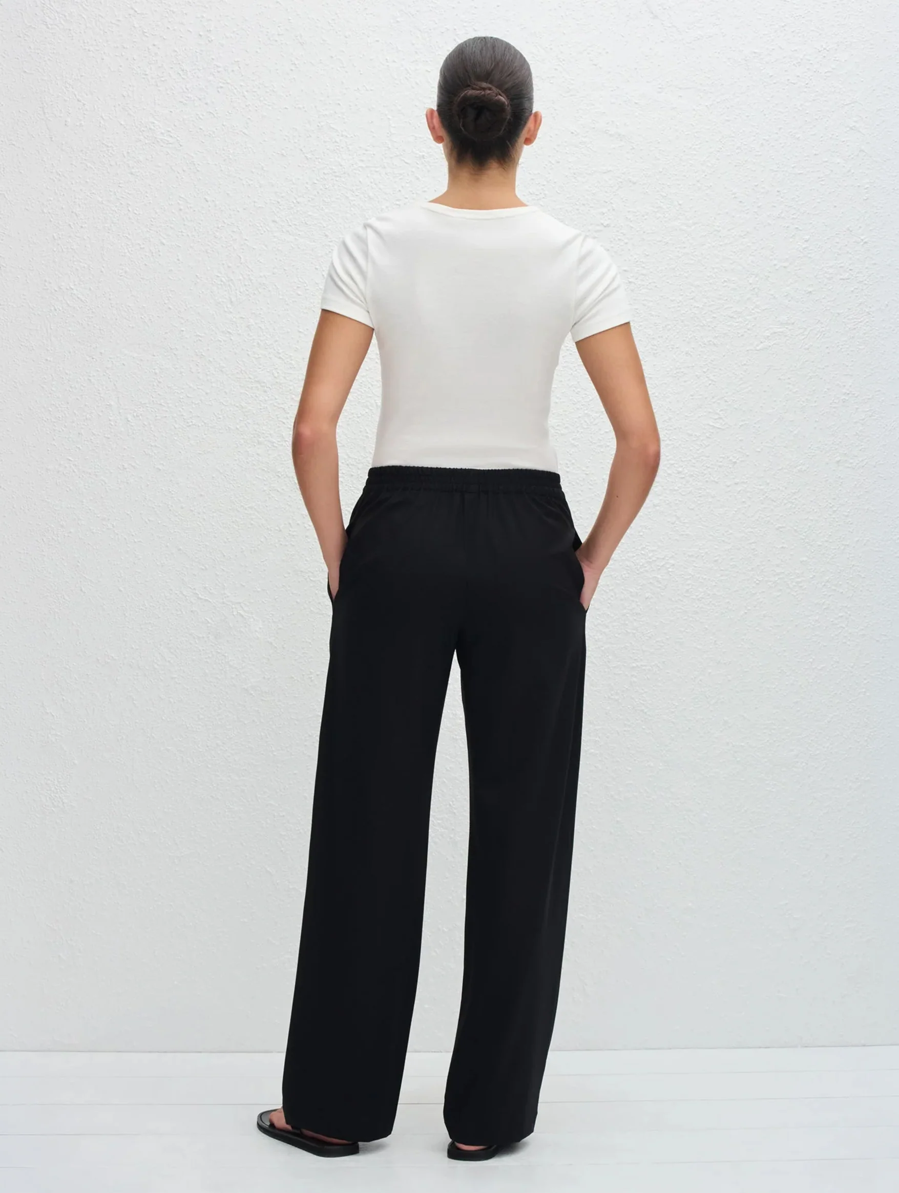 Relaxed Pin-Stitch Trouser in Black - Image 6