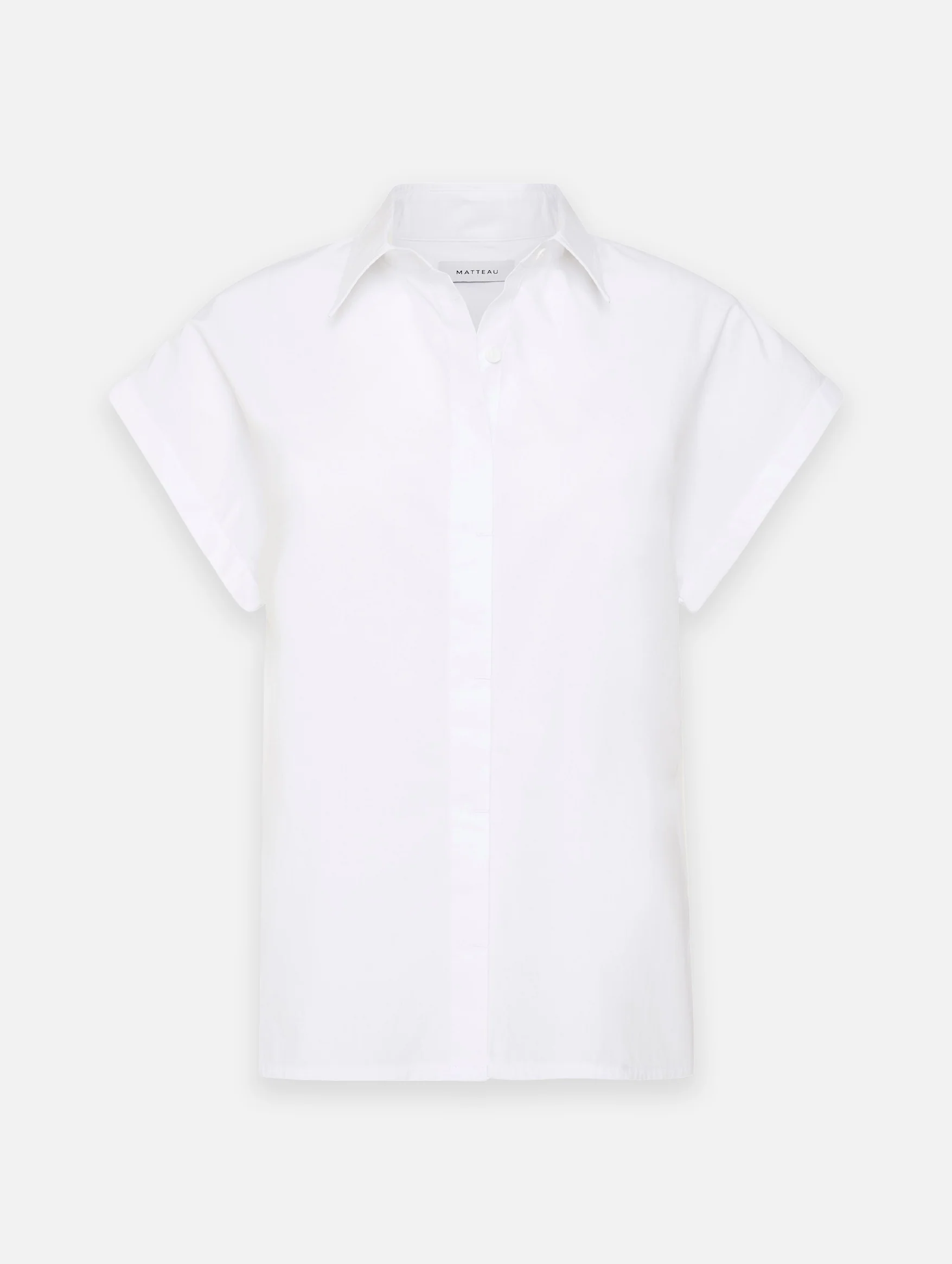 Relaxed Sleeveless Shirt in White
