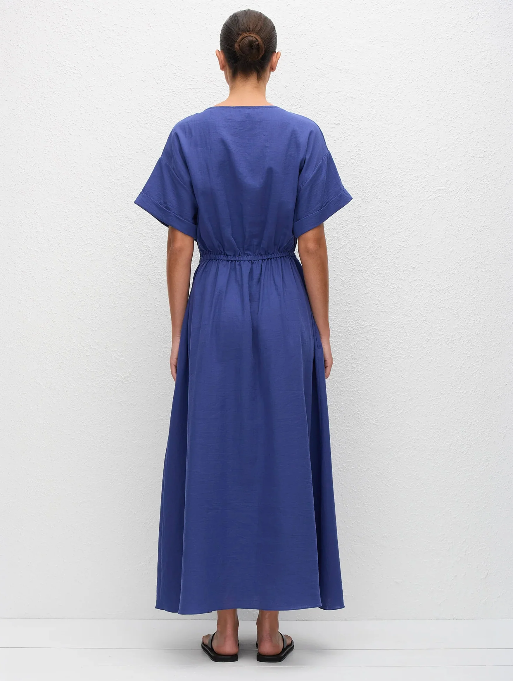 Relaxed Tee Midi Dress in Lapis - Image 4