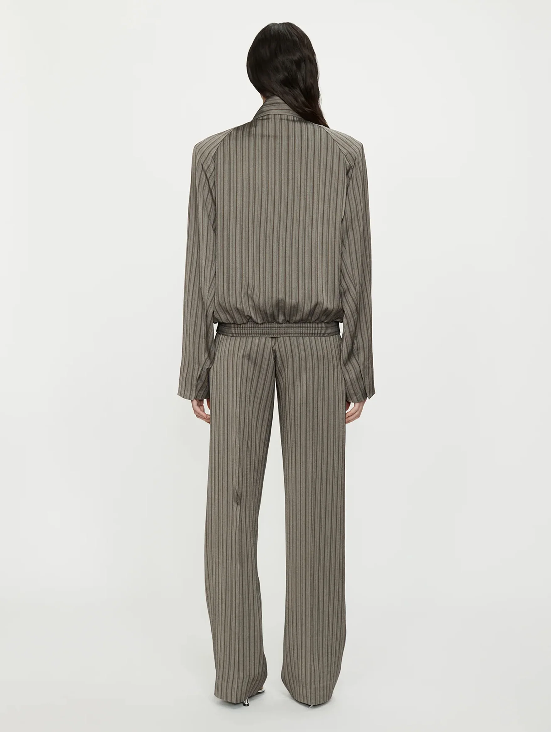 Reyer Bomber Jacket in Graphite Stripe - Image 6