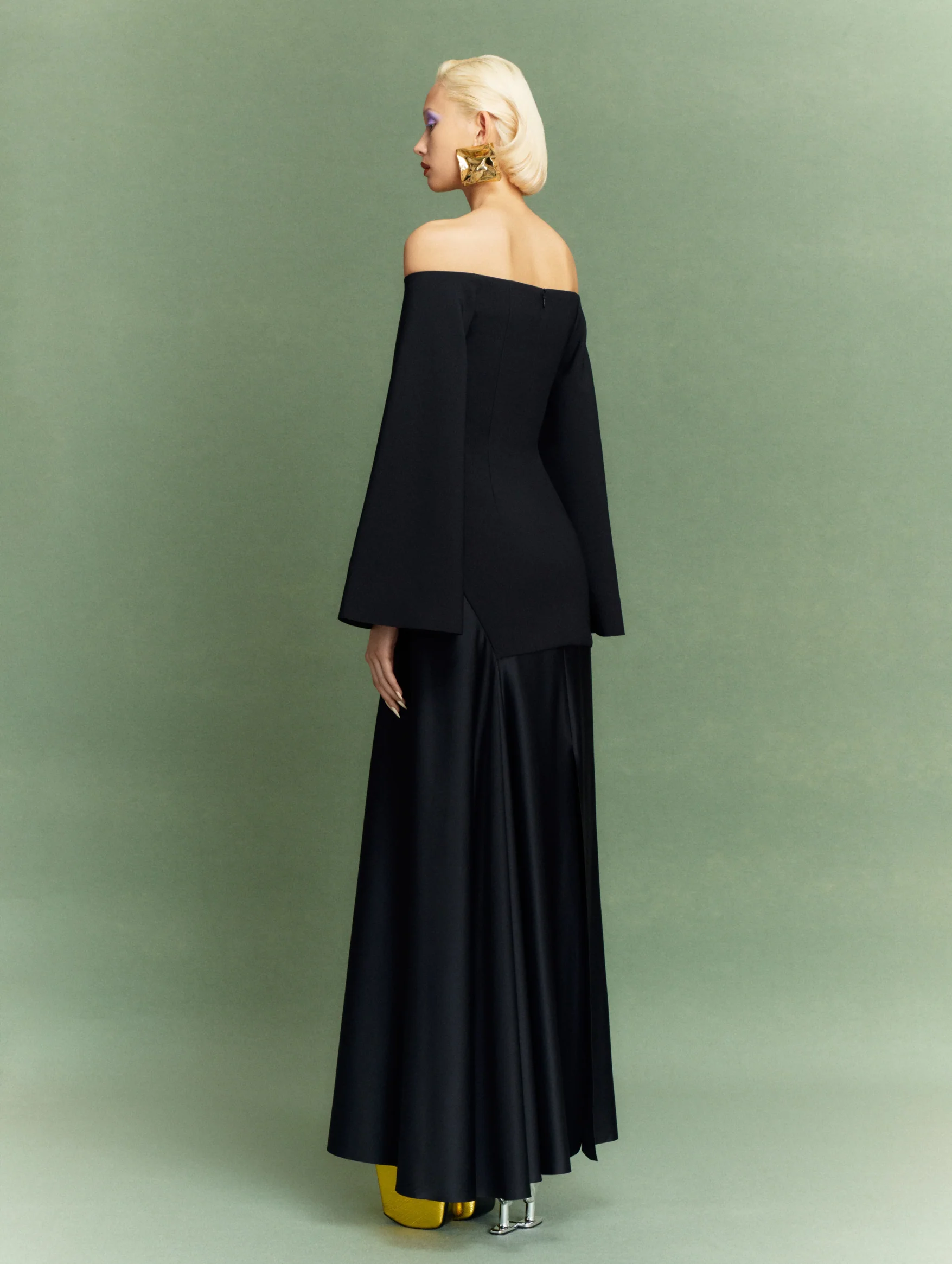Rina Maxi Dress in Black - Image 3