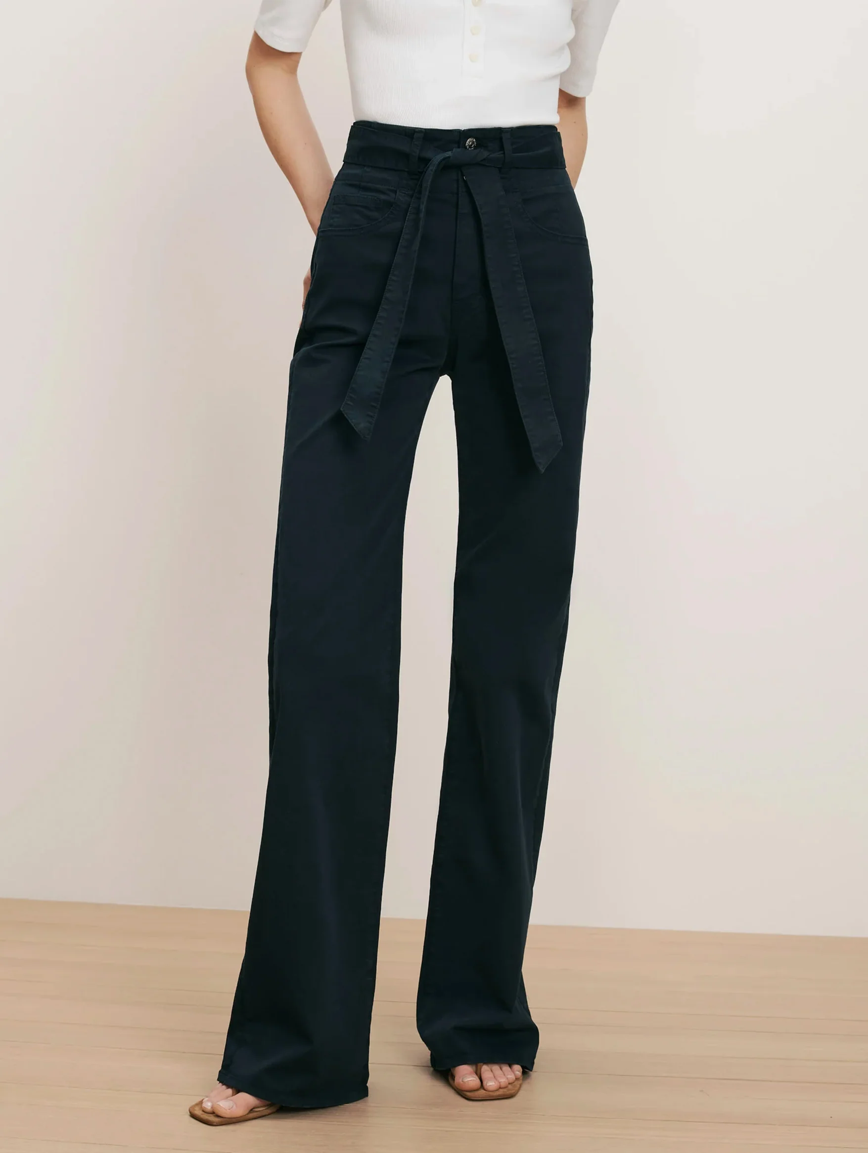 Rosanna Wide-Leg Pant in Navy - Image 3