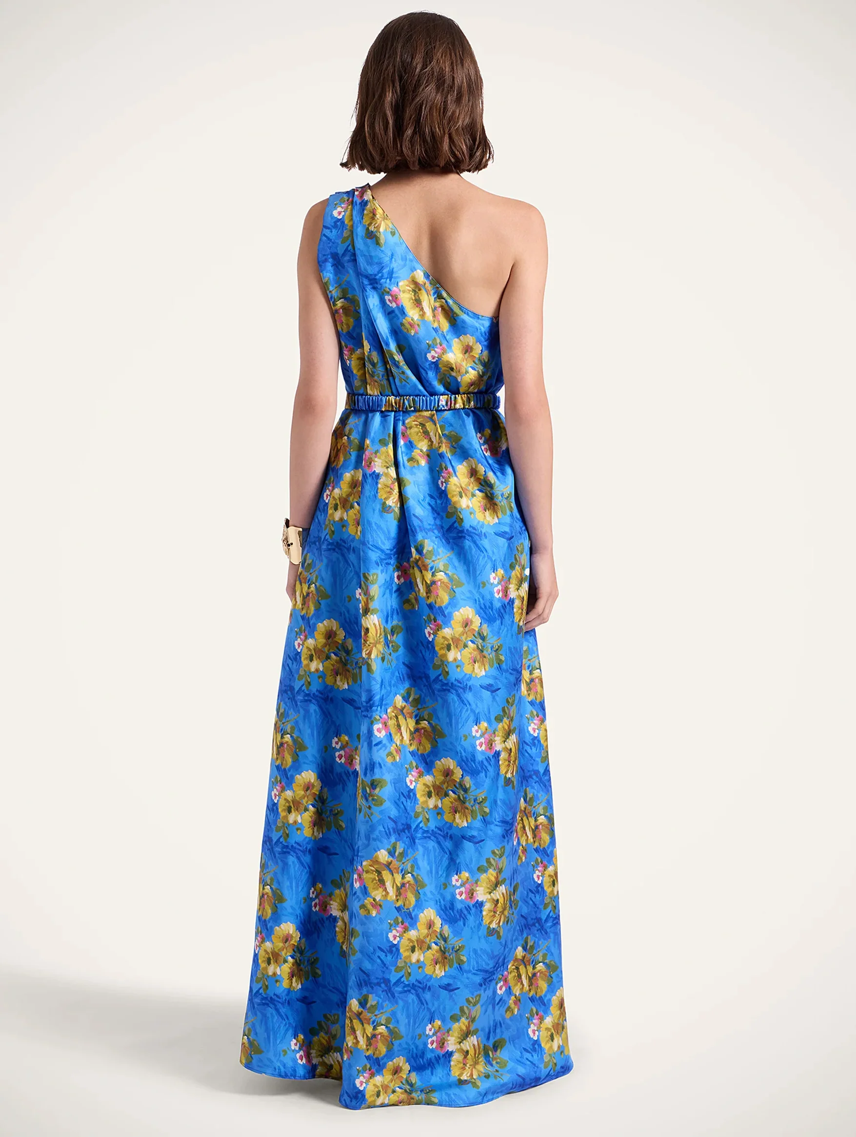 Roy Silk Dress in Riptide Blue - Image 3