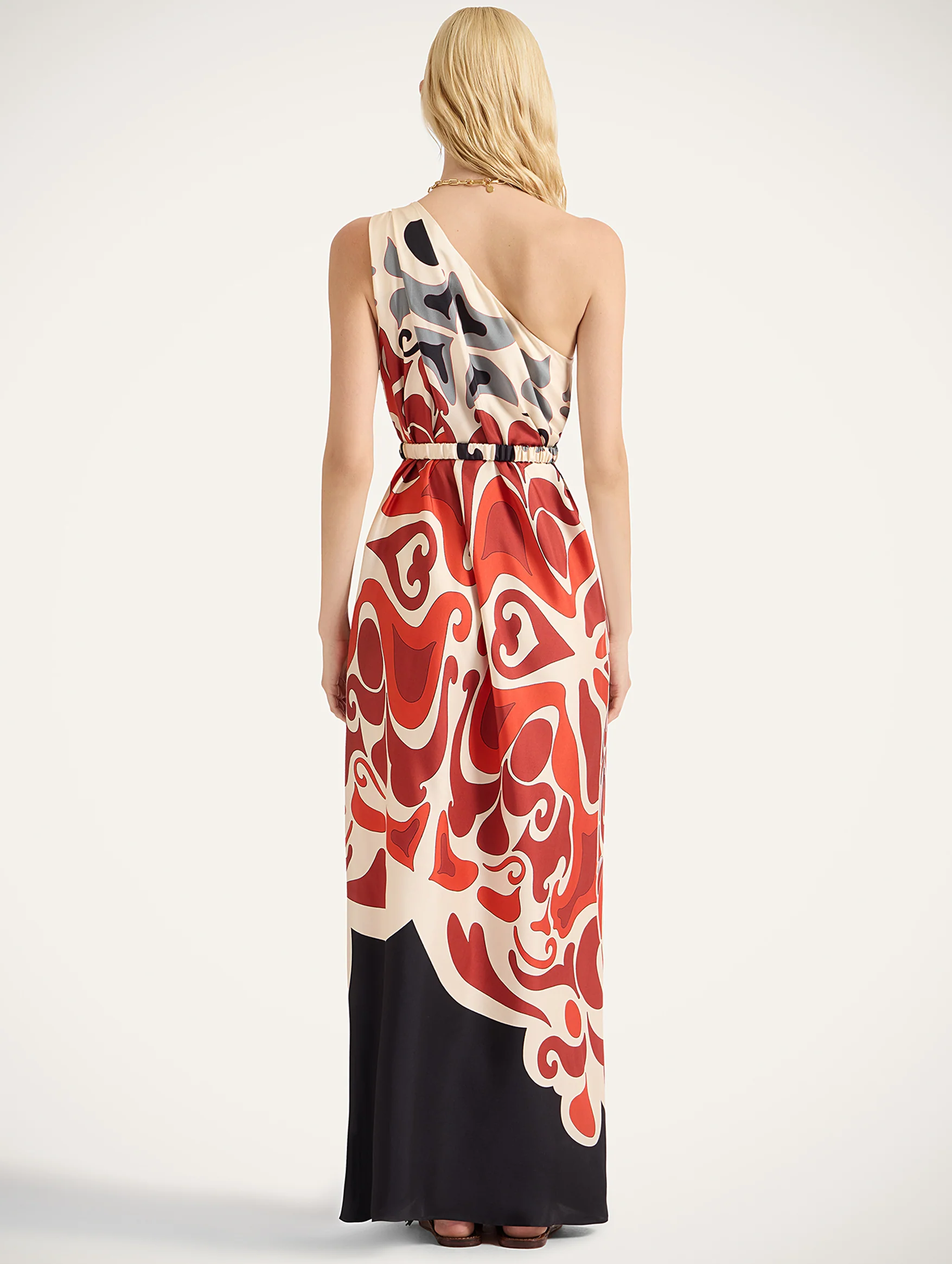 Roy Silk Dress in Phoenix Placée - Image 3