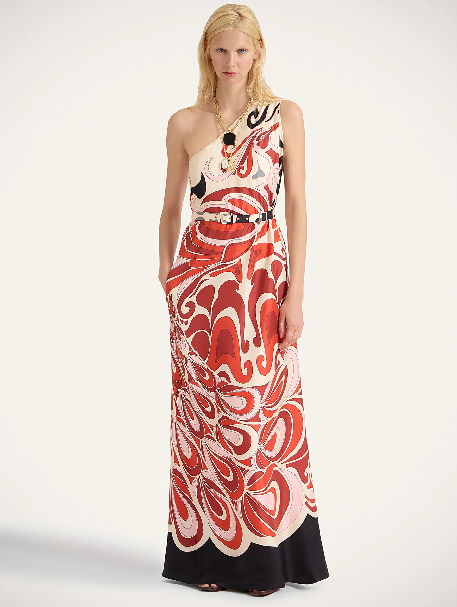 Roy Silk Dress in Phoenix Placée - Image 4