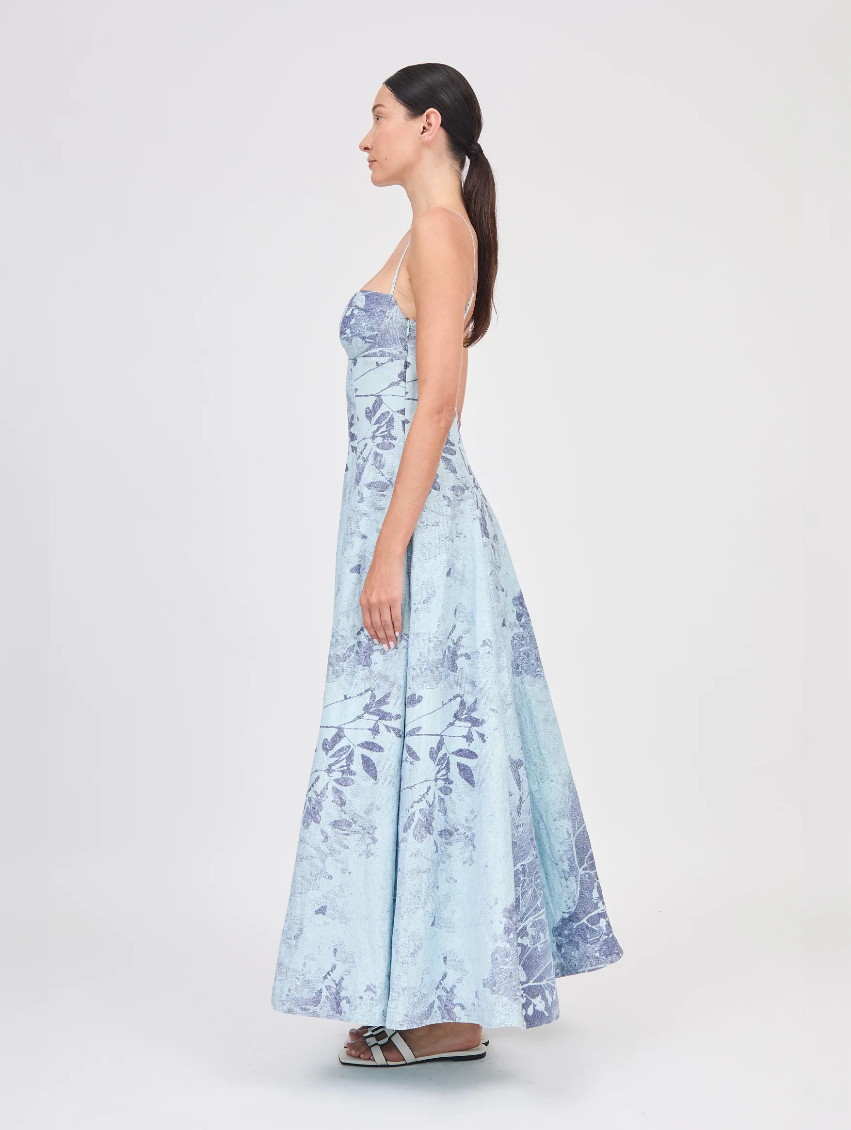 Rudie Bustier Maxi Dress in Sky Floral - Image 3