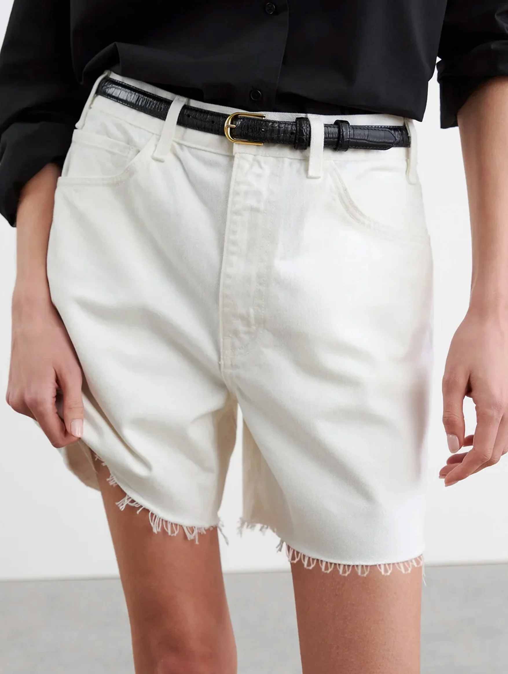 Russel Denim Short in Cream - Image 4