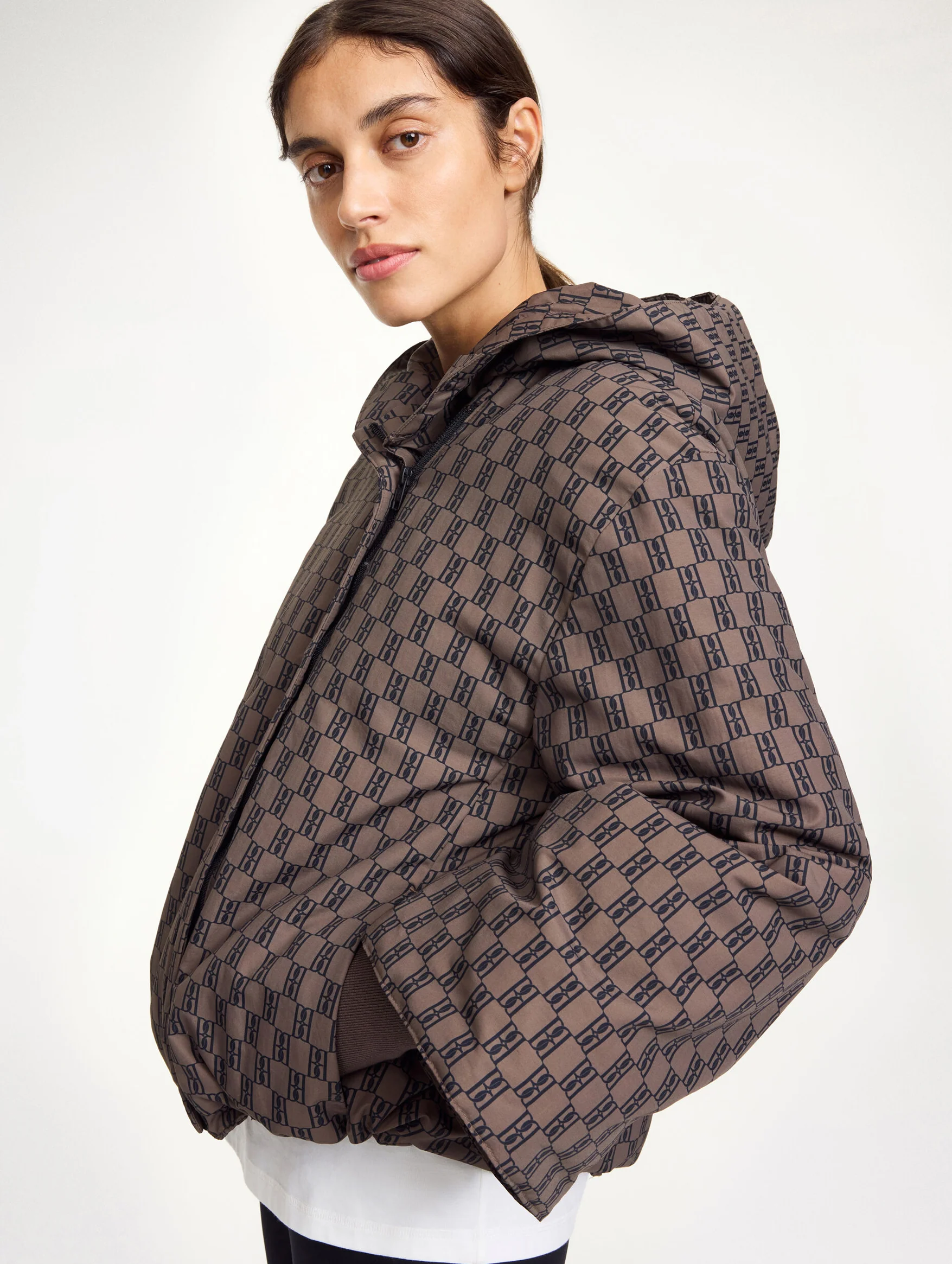 Sallie Recycled Cotton Jacket in Dark Mahogany - Image 4