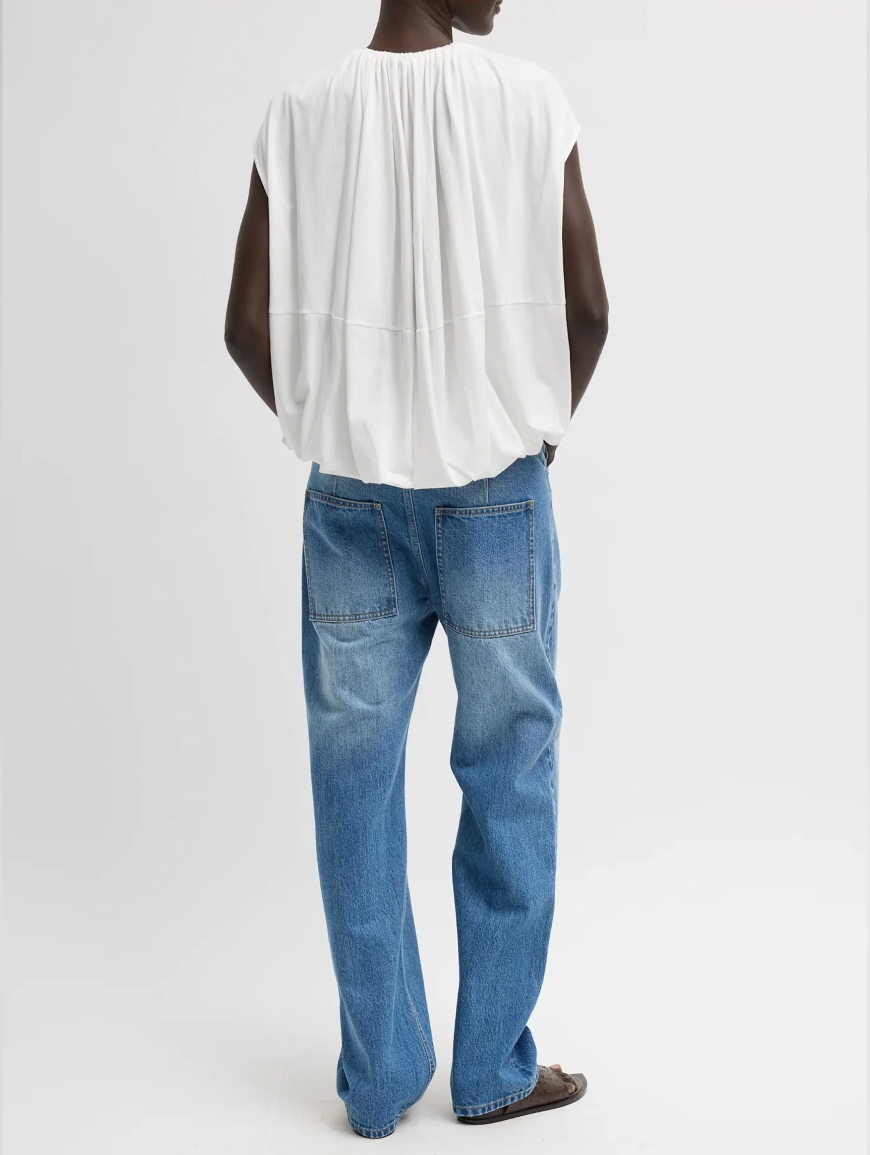 Selvage Denim 5 Pocket Alec Jean in Classic Blue - Image 3