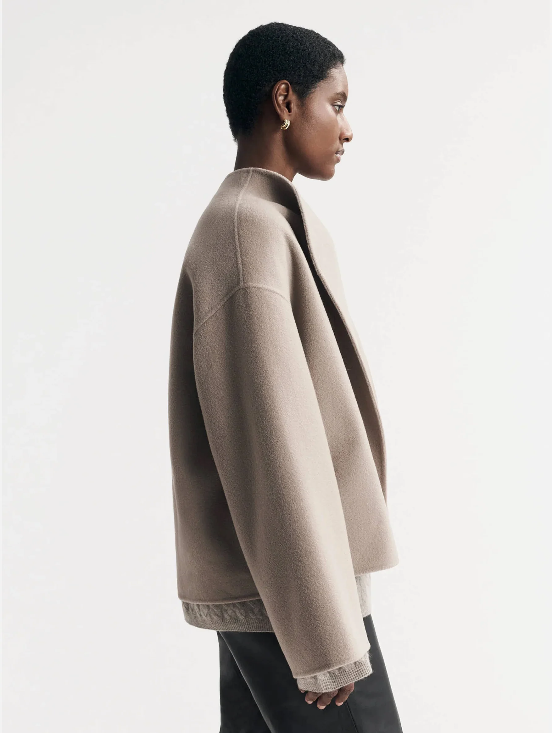 Signature Short Jacket in Dark Sand - Image 4
