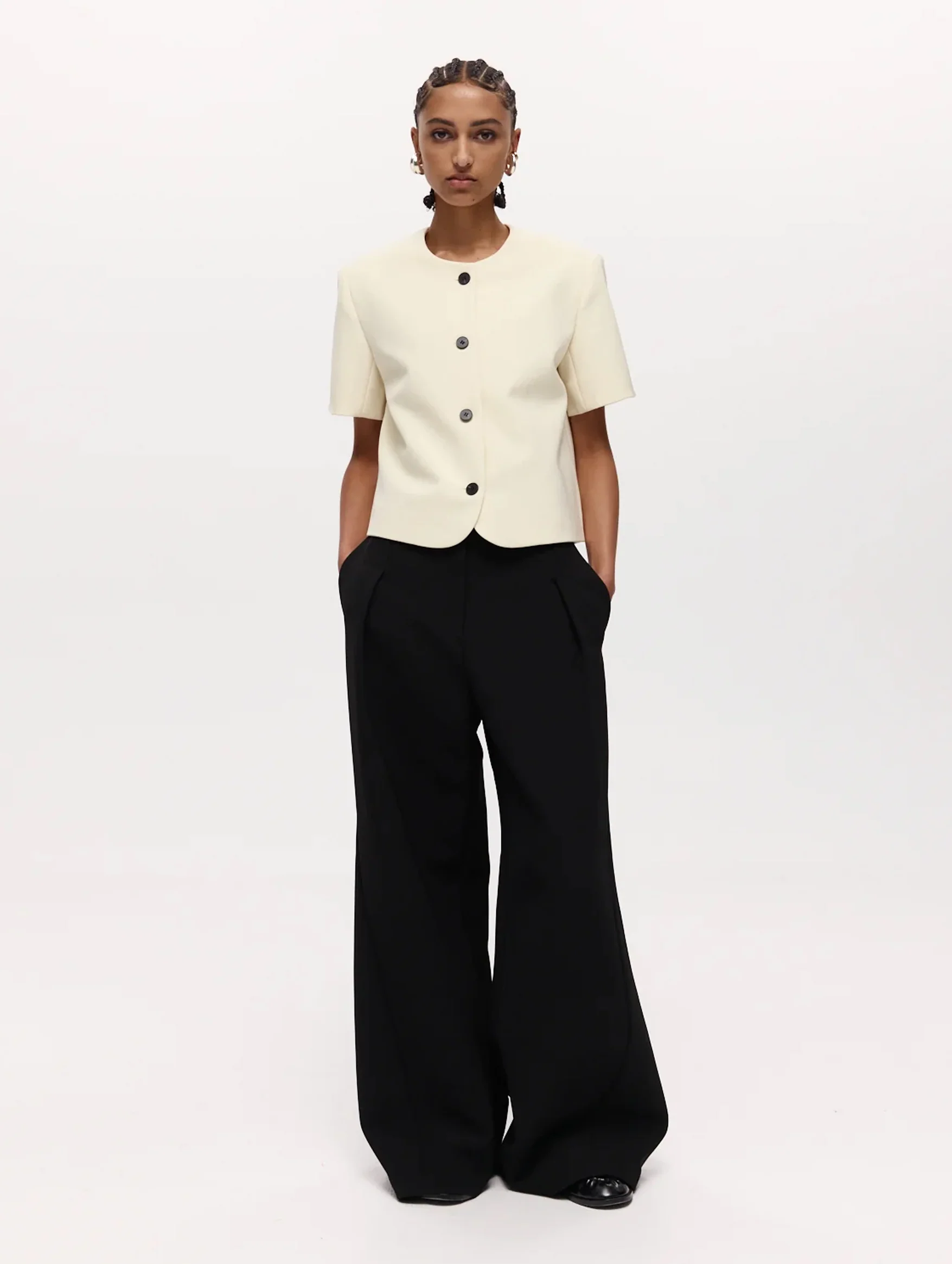Short Sleeve Tilmens Jacket in Bone - Image 2