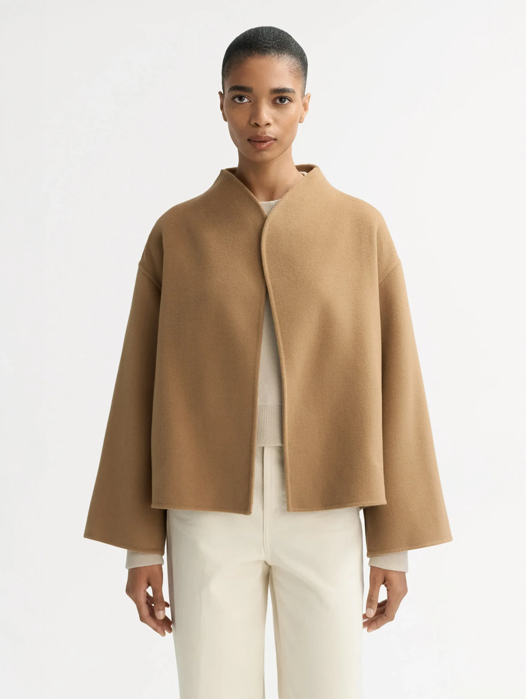 Signature Short Jacket in Camel - Image 2