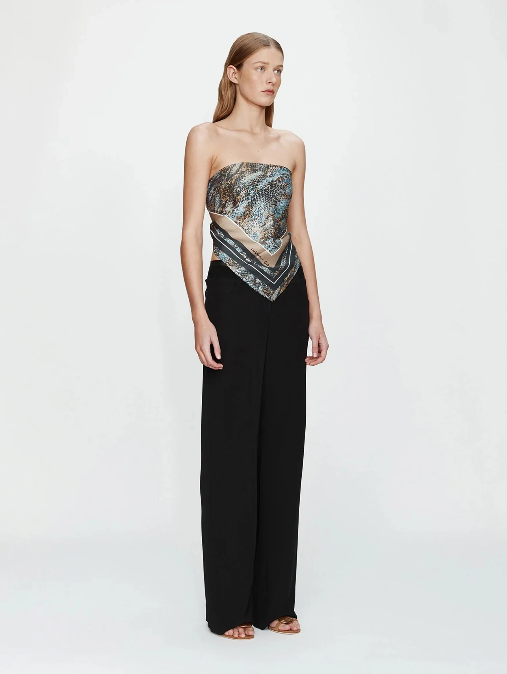 Silk Scarf in Serpent Print - Image 3