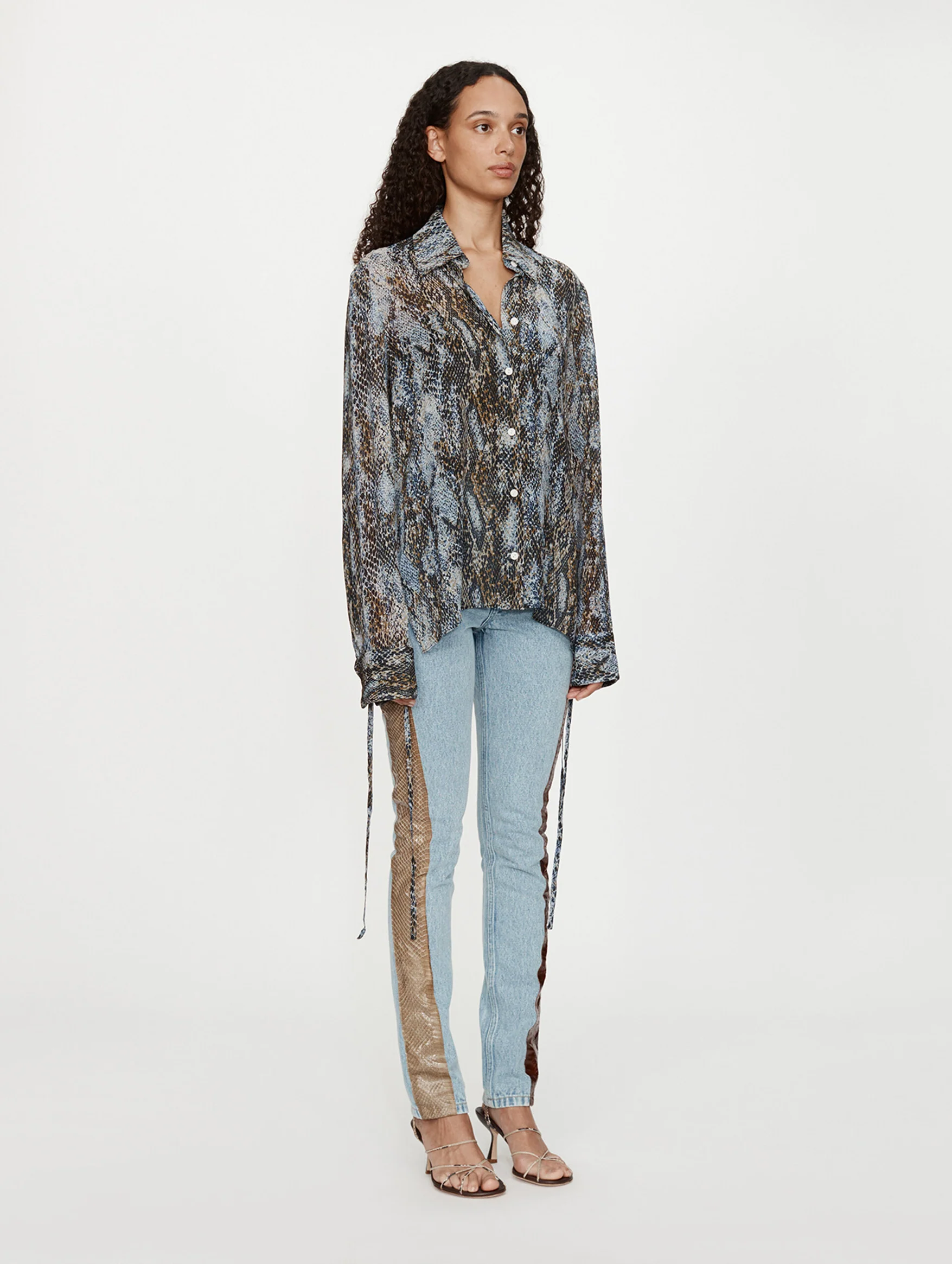 Silk Shirt in Serpent Print - Image 2