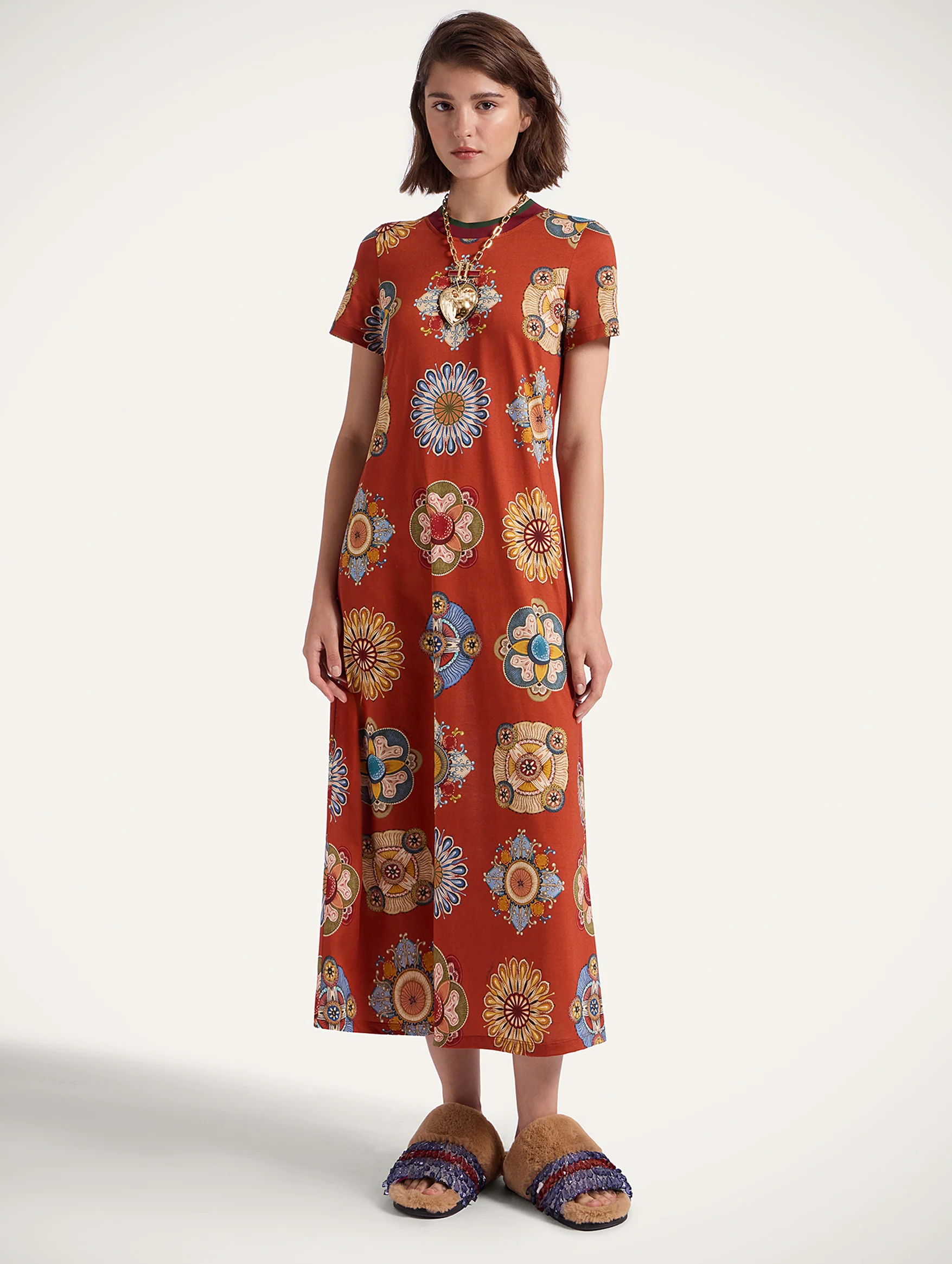 Sporty Swing Dress in Orange Nucleus - Image 2