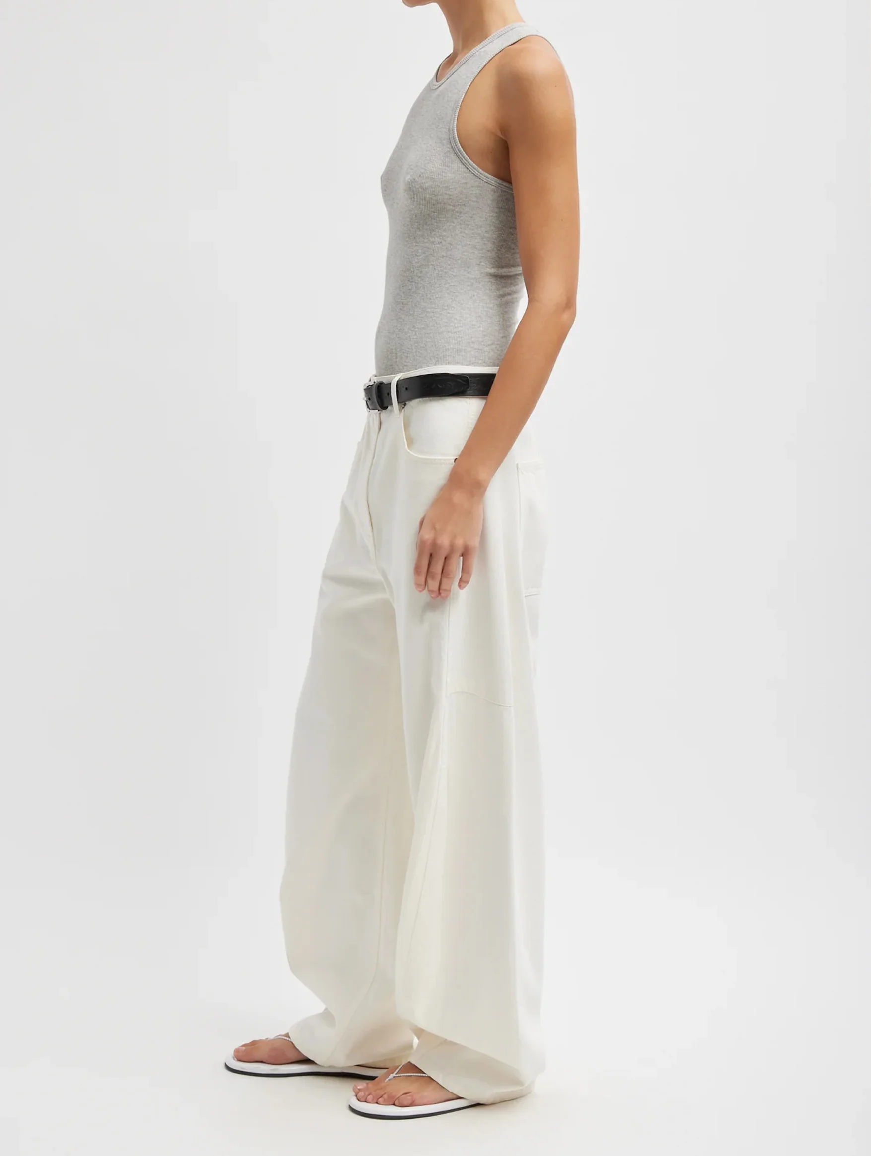 Spring Denim Regular Sid Jean in White - Image 3