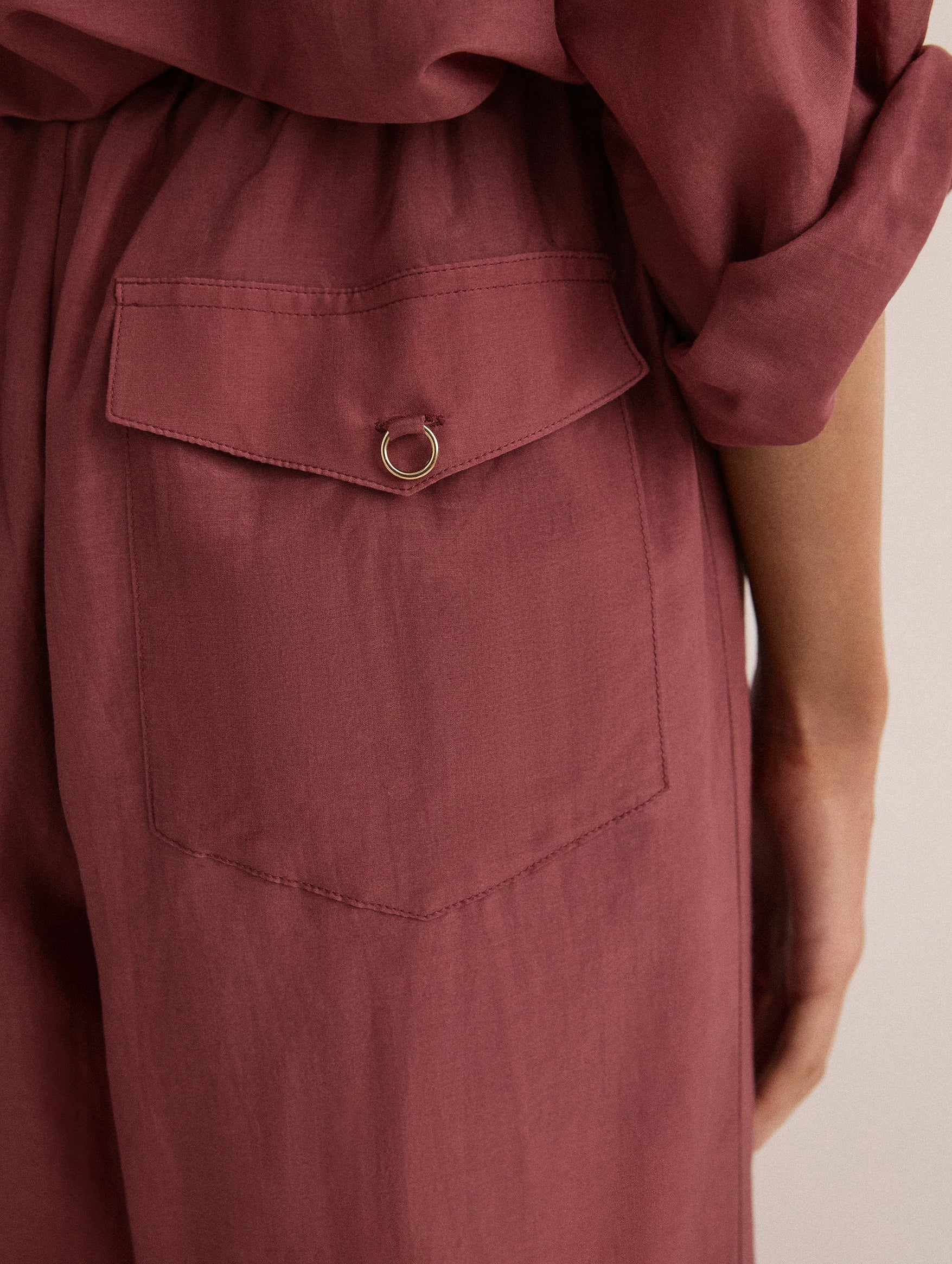 Straight Pant in Plum - Image 4