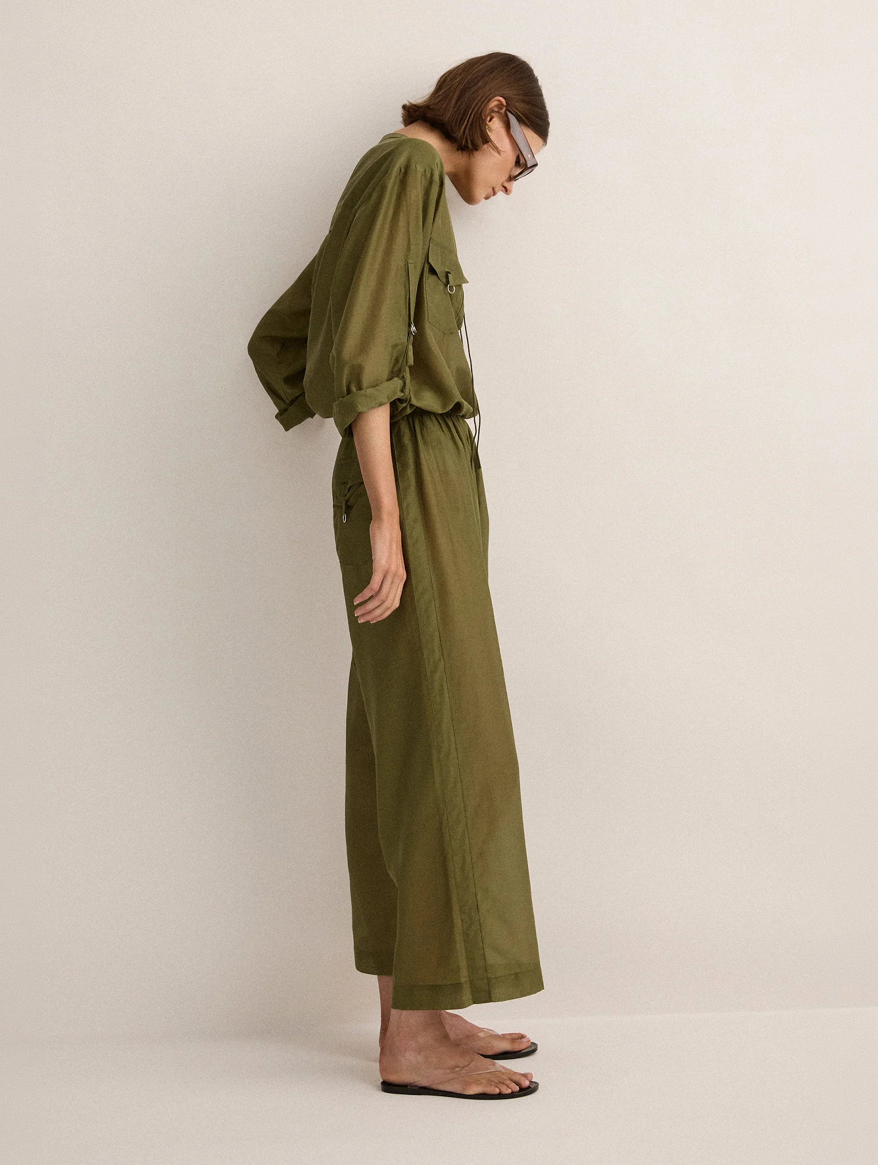 Straight Pant in Safari Green - Image 2