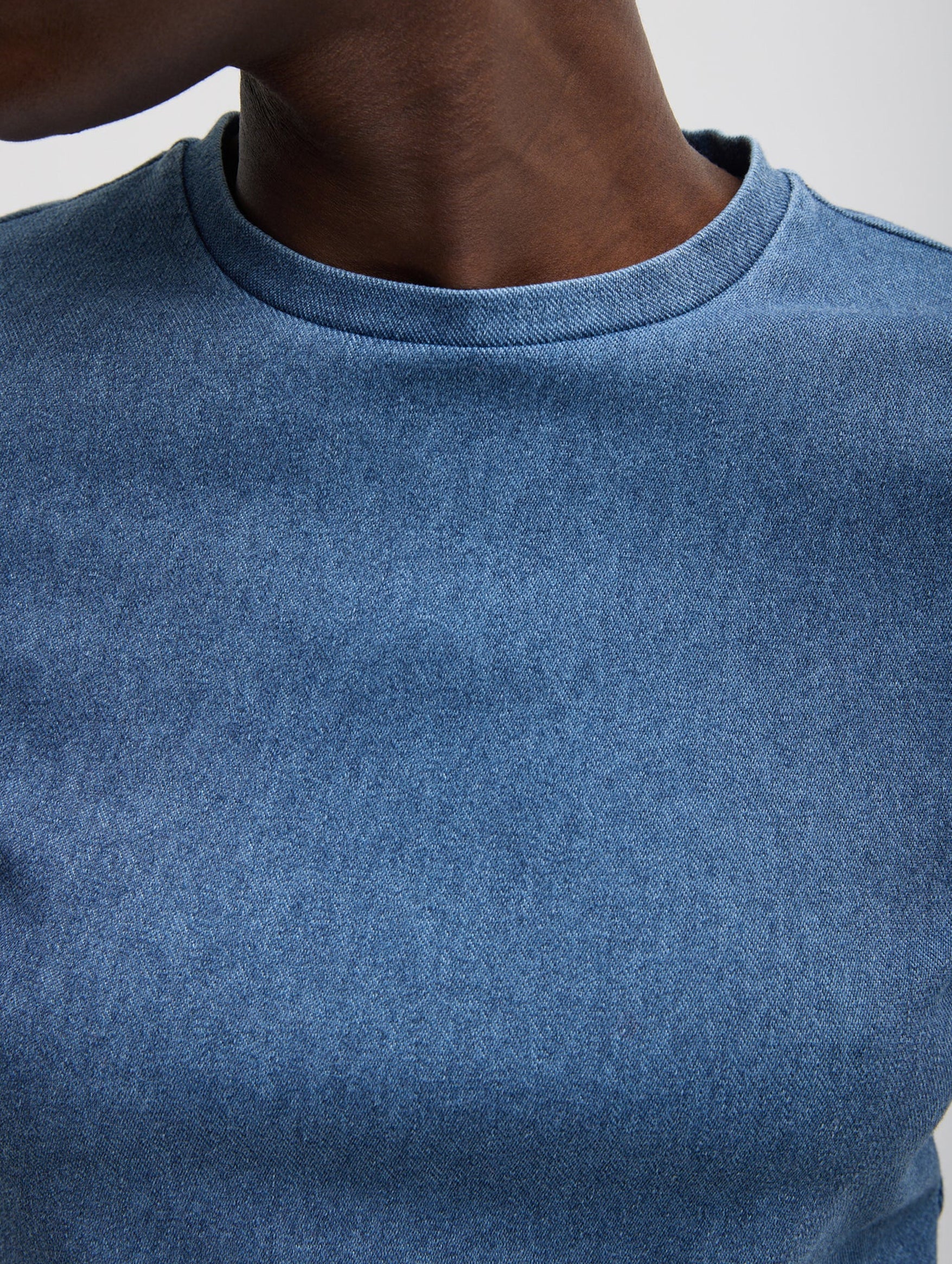 Stretch Denim Baby Tee in Classic Wash - Image 5