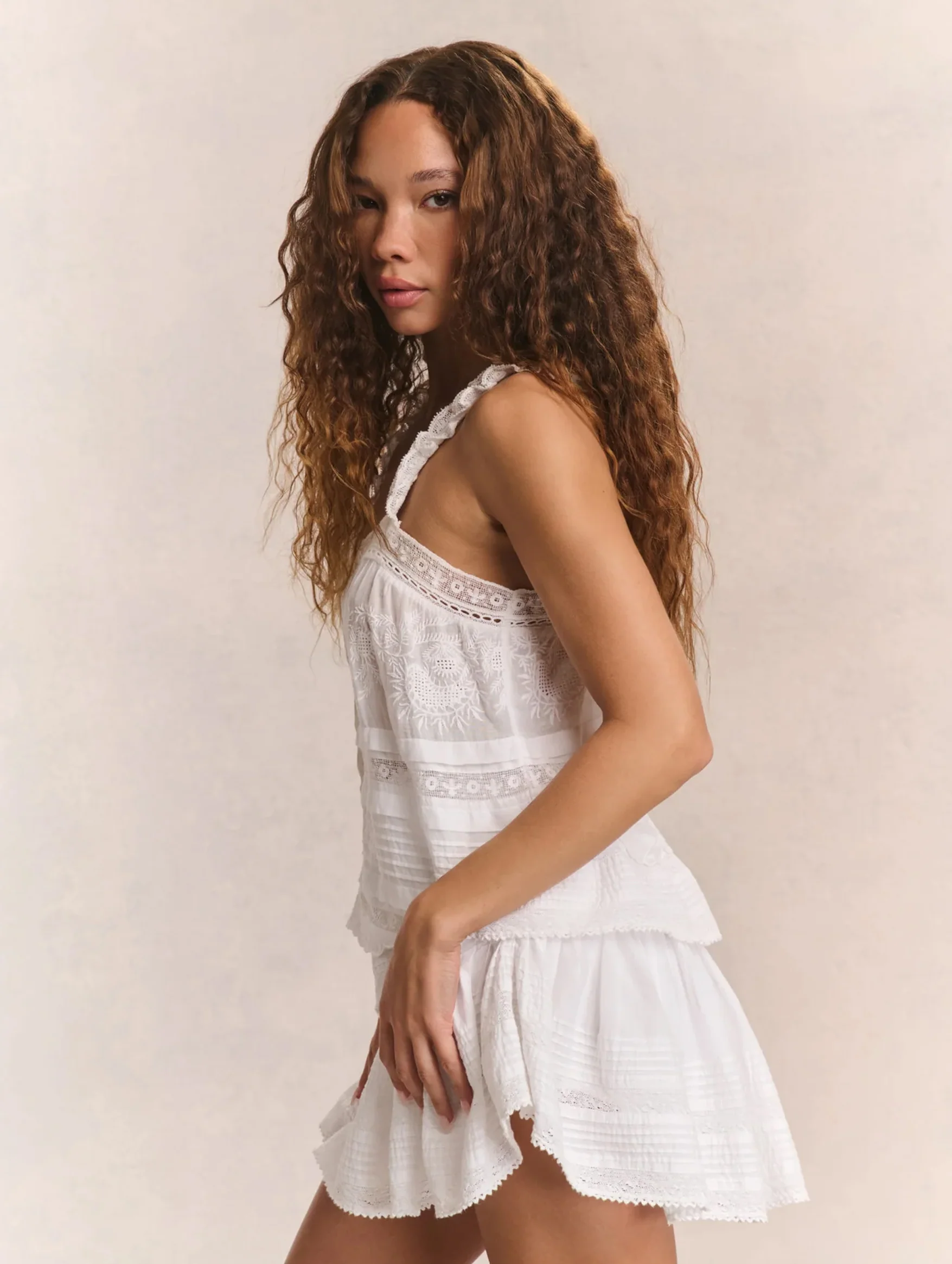 Sully Cotton Top in White - Image 3