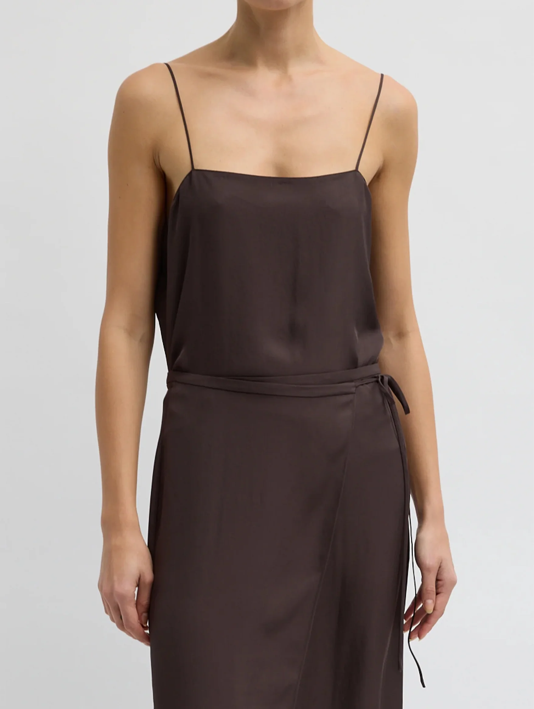 Summer Slip Cami in Chocolate Brown - Image 3