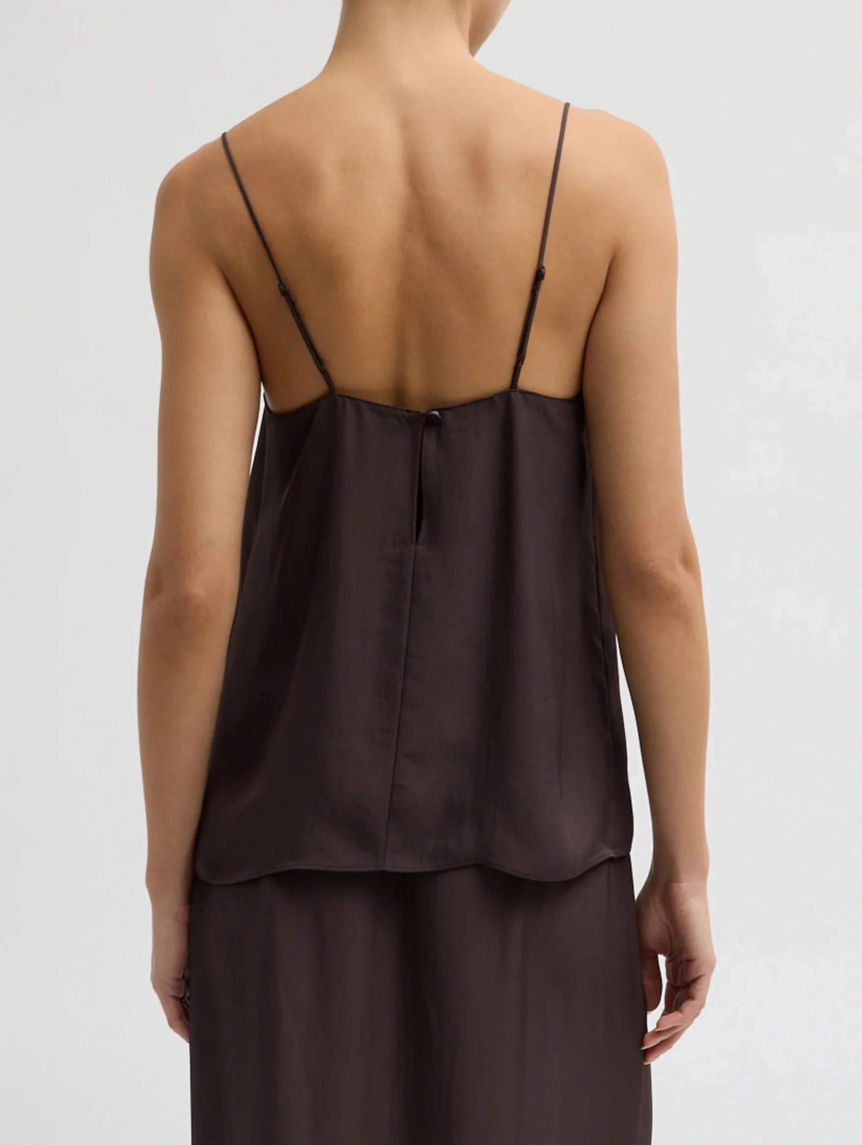 Summer Slip Cami in Chocolate Brown - Image 4