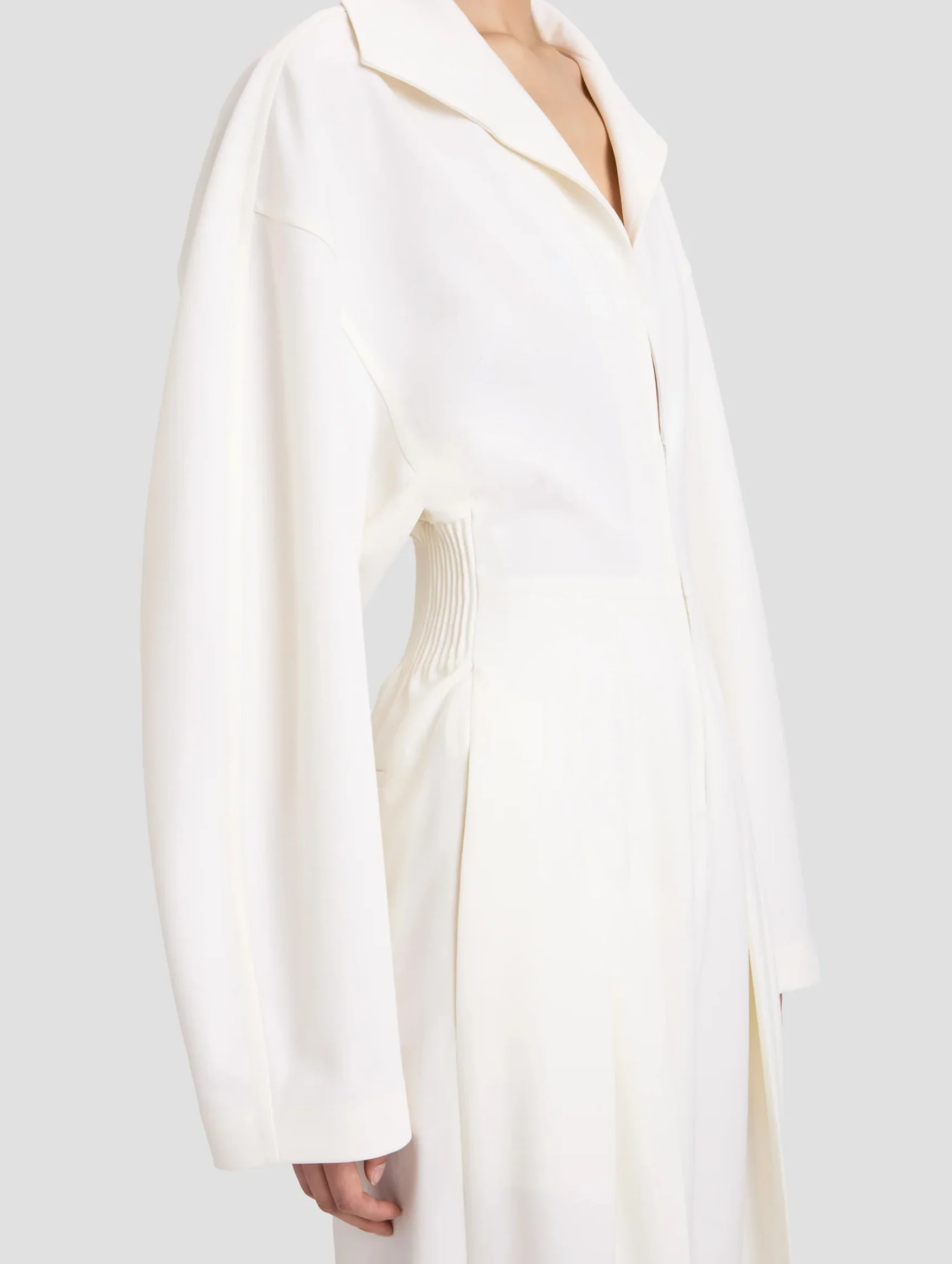 Tab Detail Jumpsuit in Ivory - Image 3