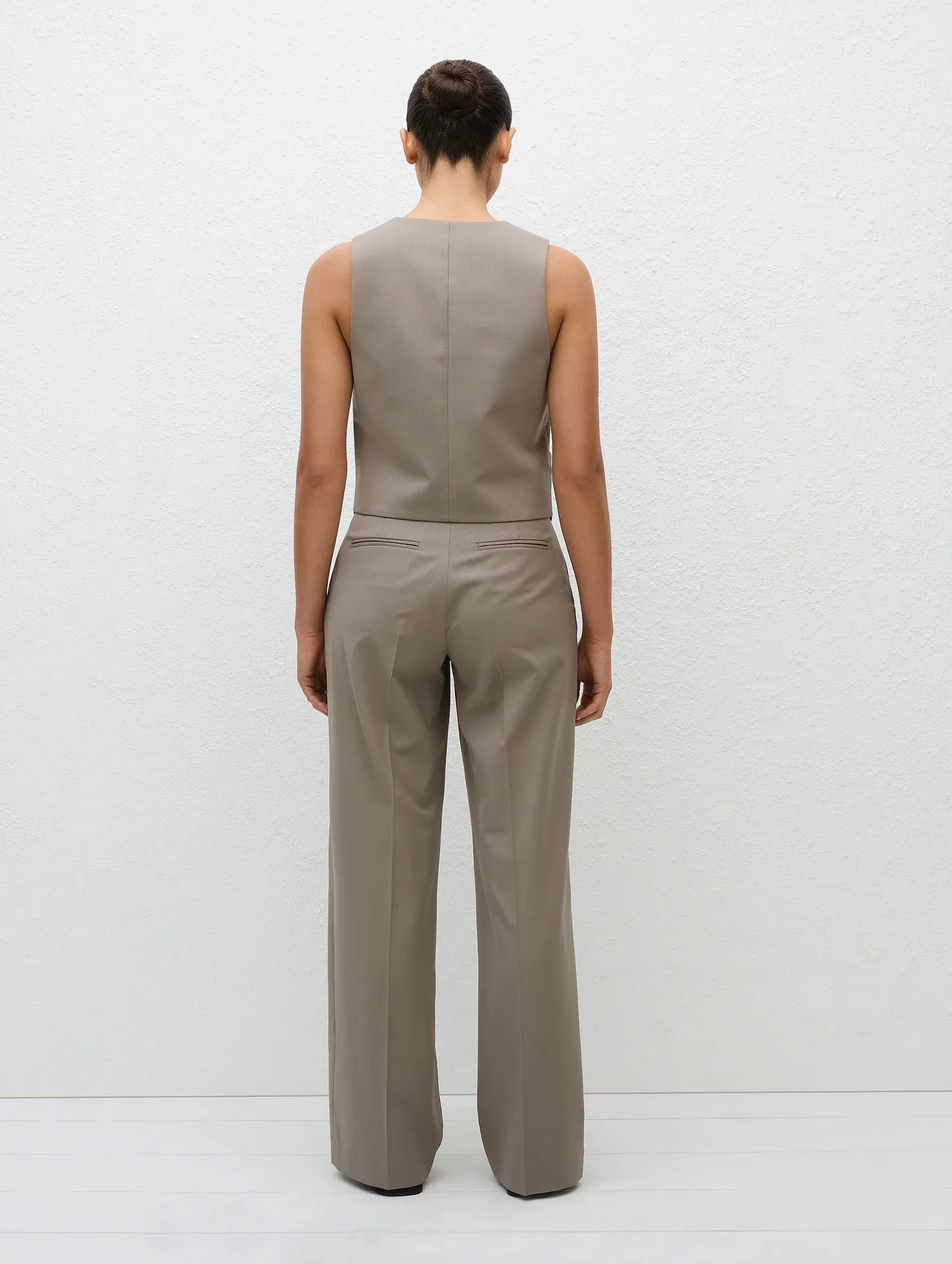 Tailored Waistcoat in Taupe - Image 4