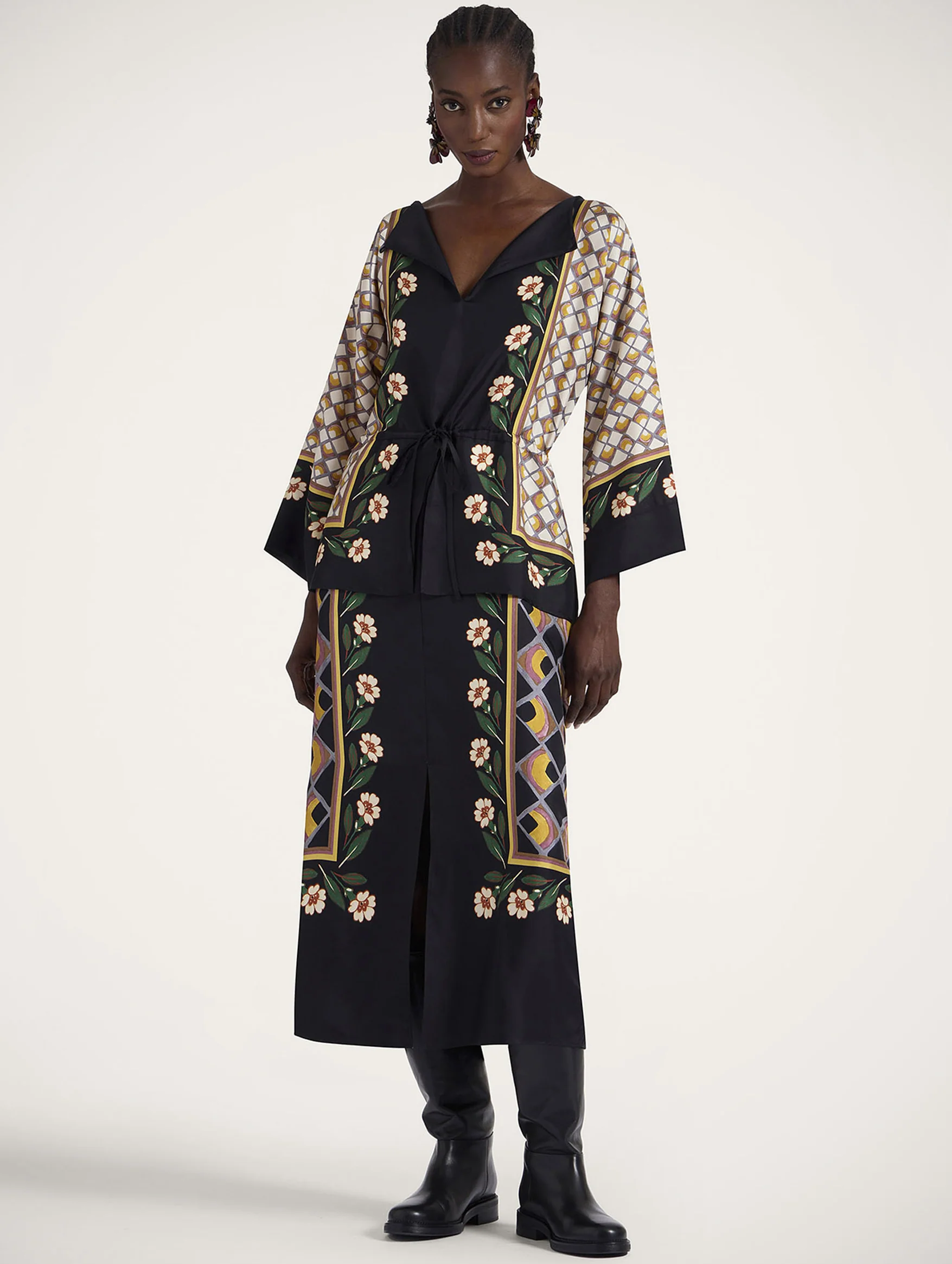 The Apericena Silk Dress In Dazed Placée - Image 2