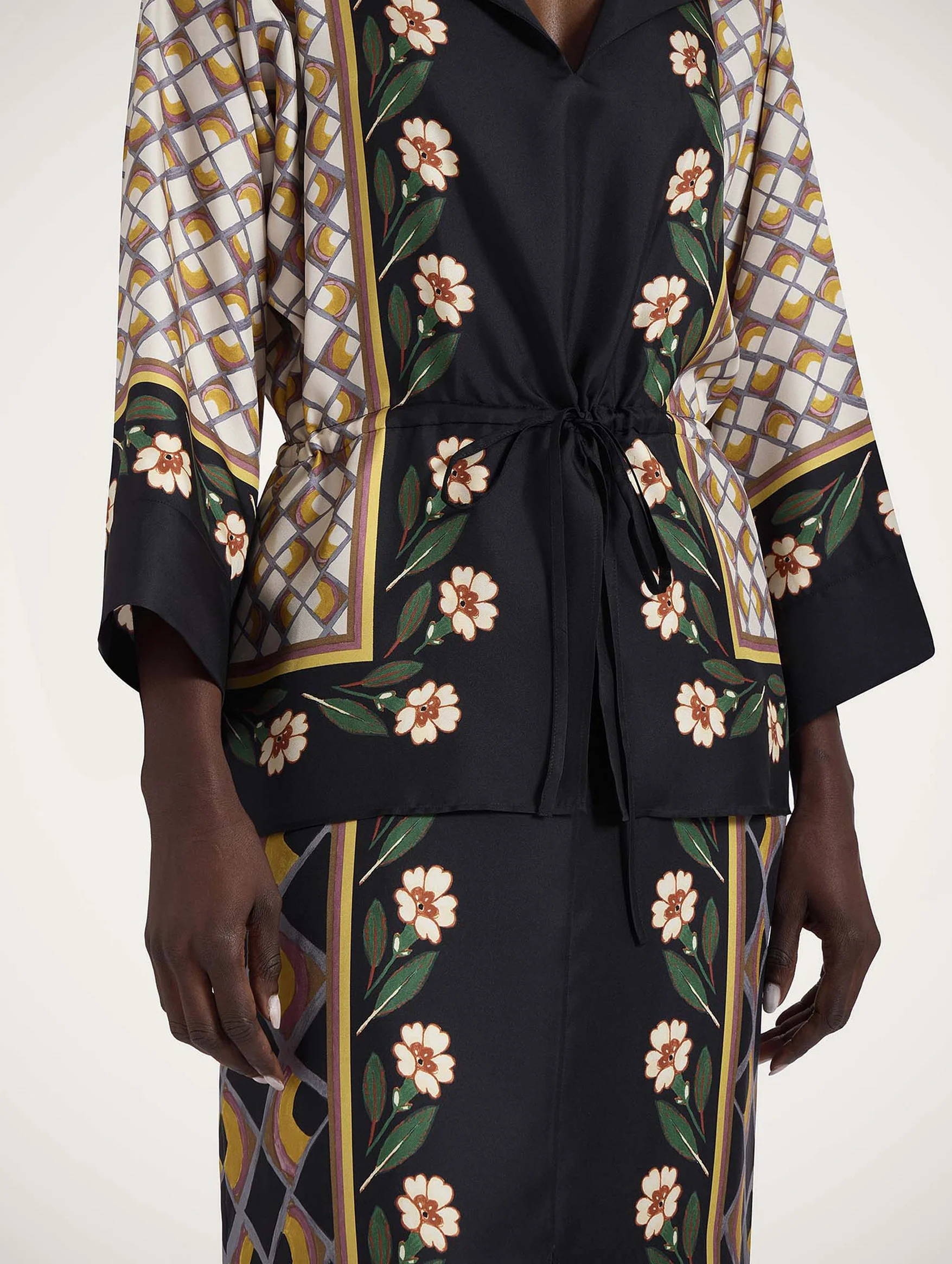 The Apericena Silk Dress In Dazed Placée - Image 3