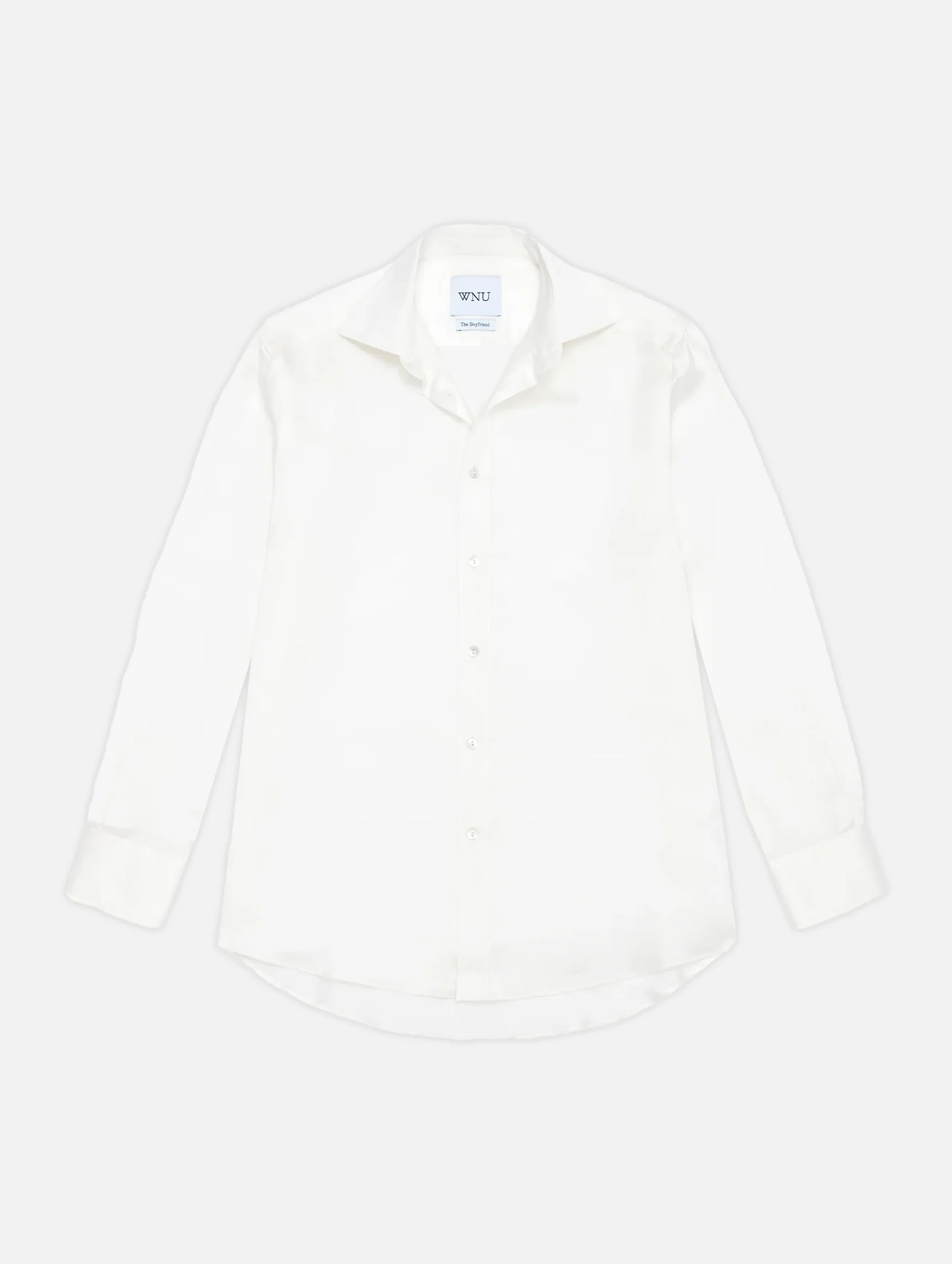The Boyfriend Silk Shirt in Pearl
