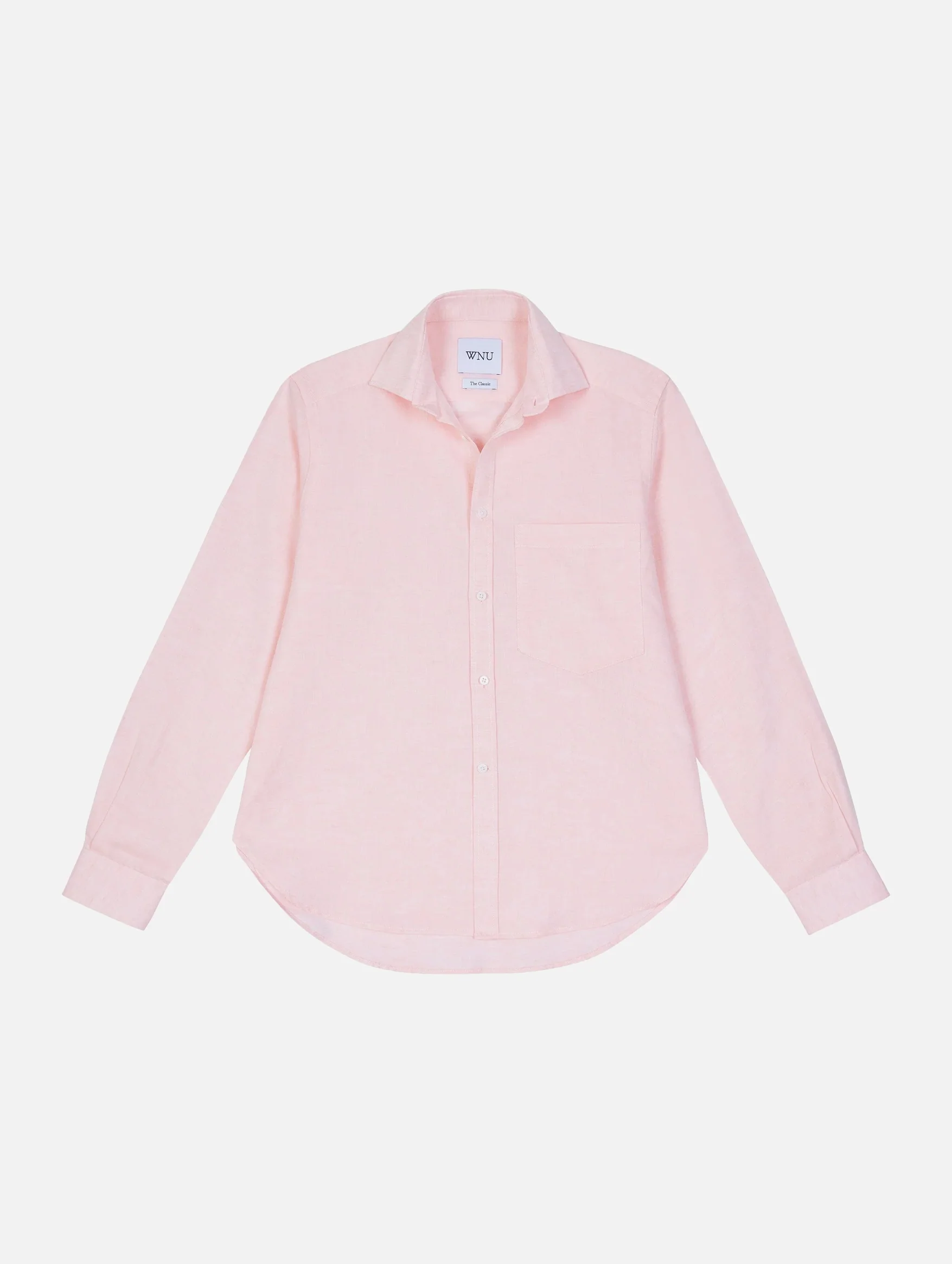 The Classic Cotton and Linen Shirt in Rose Pink