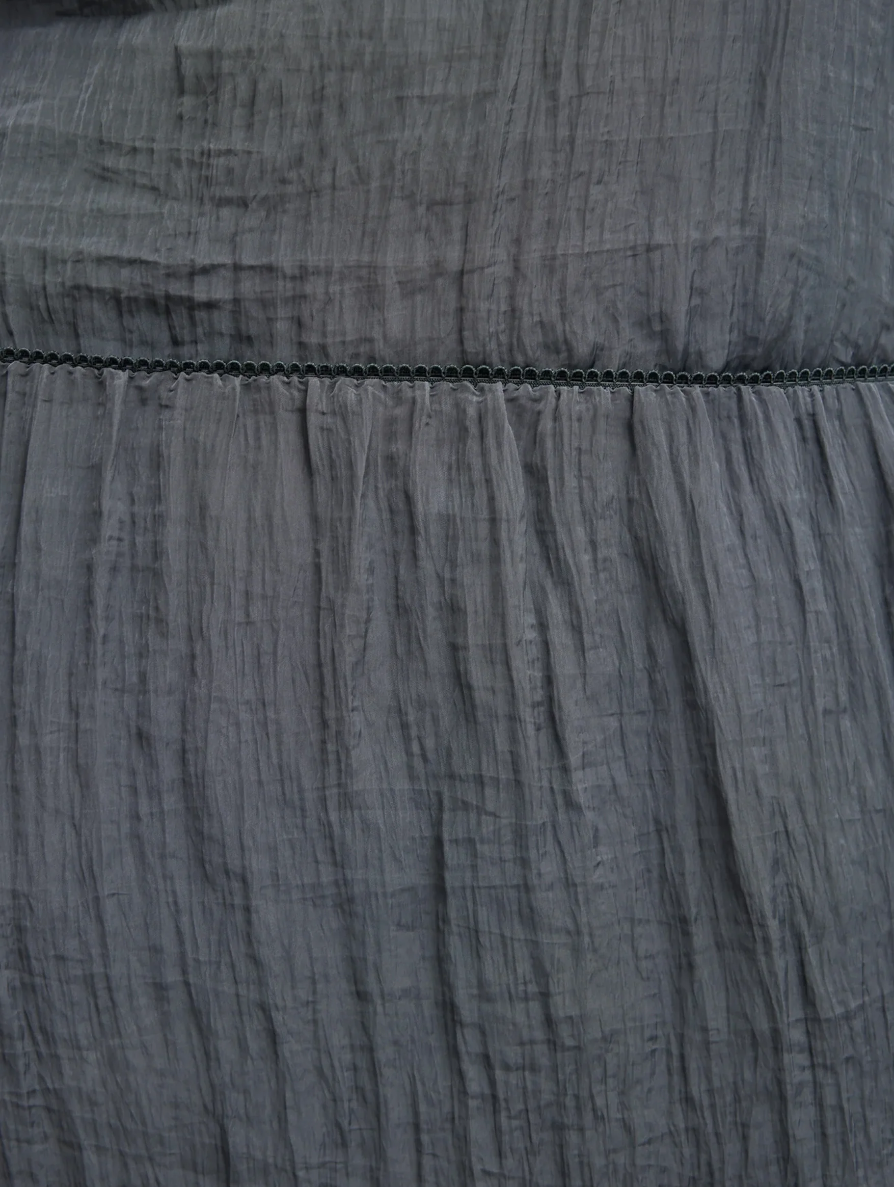The Crinkle Slip Skirt in Dark Grey - Image 4
