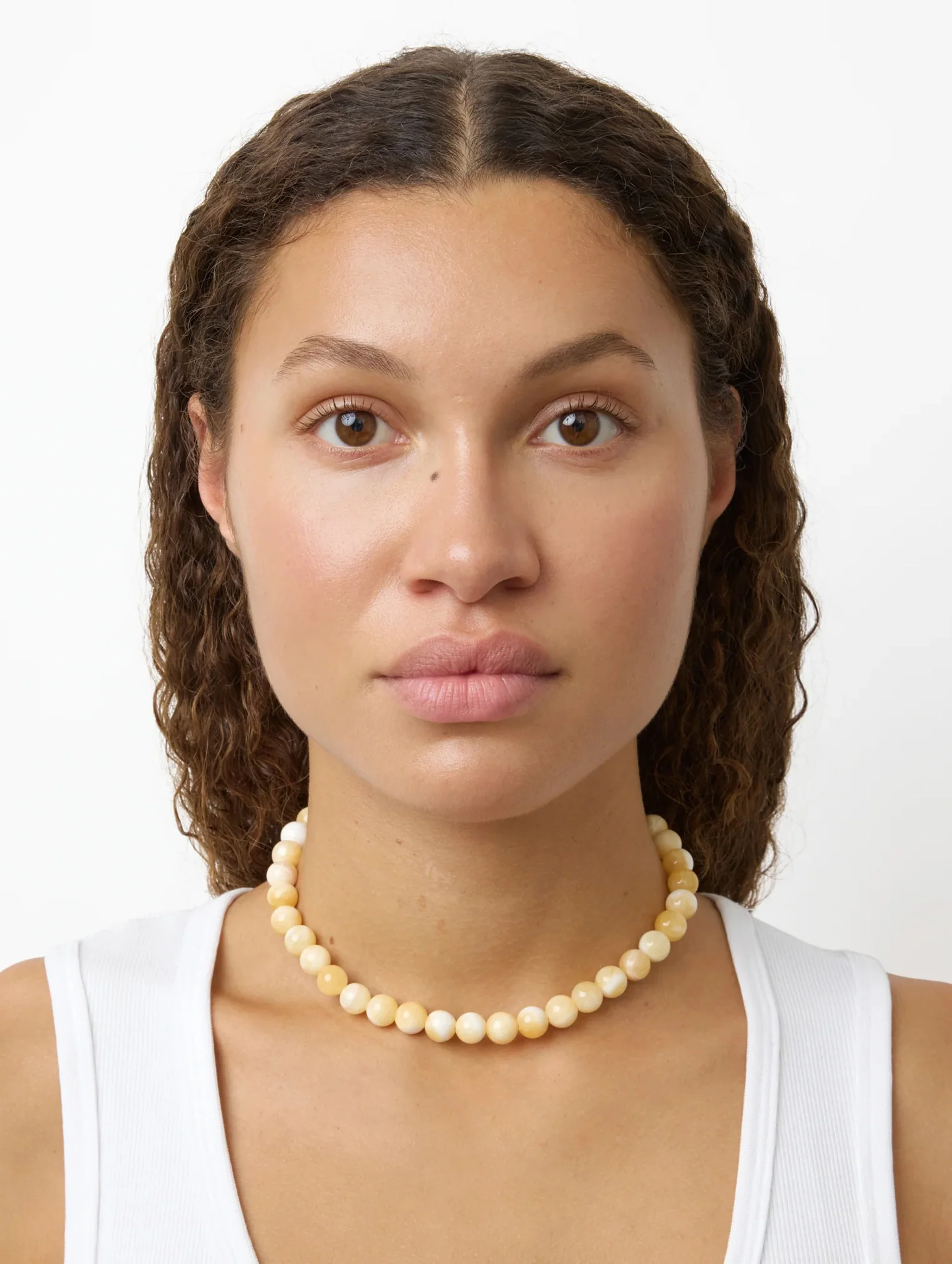 The Mary Necklace in Beige Topaz - Image 2