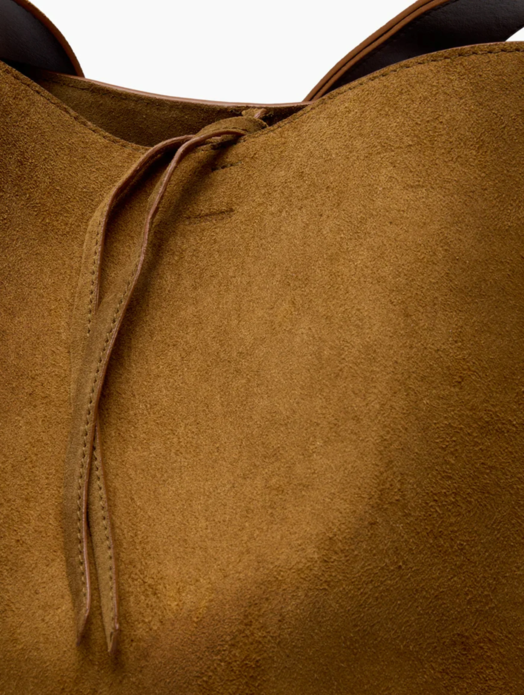 The Norma Tote in Maple Brown Suede - Image 4