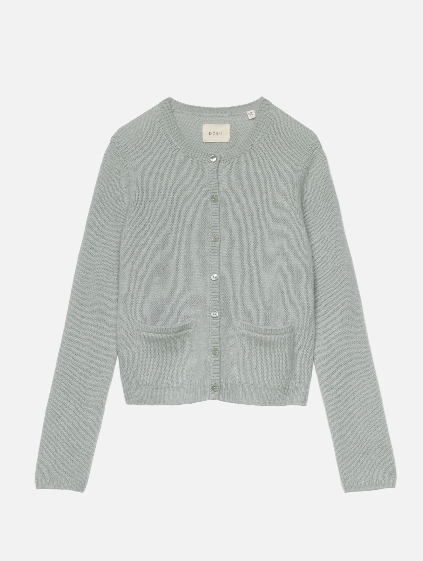 Thea Cashmere Cardigan in Eucalyptus