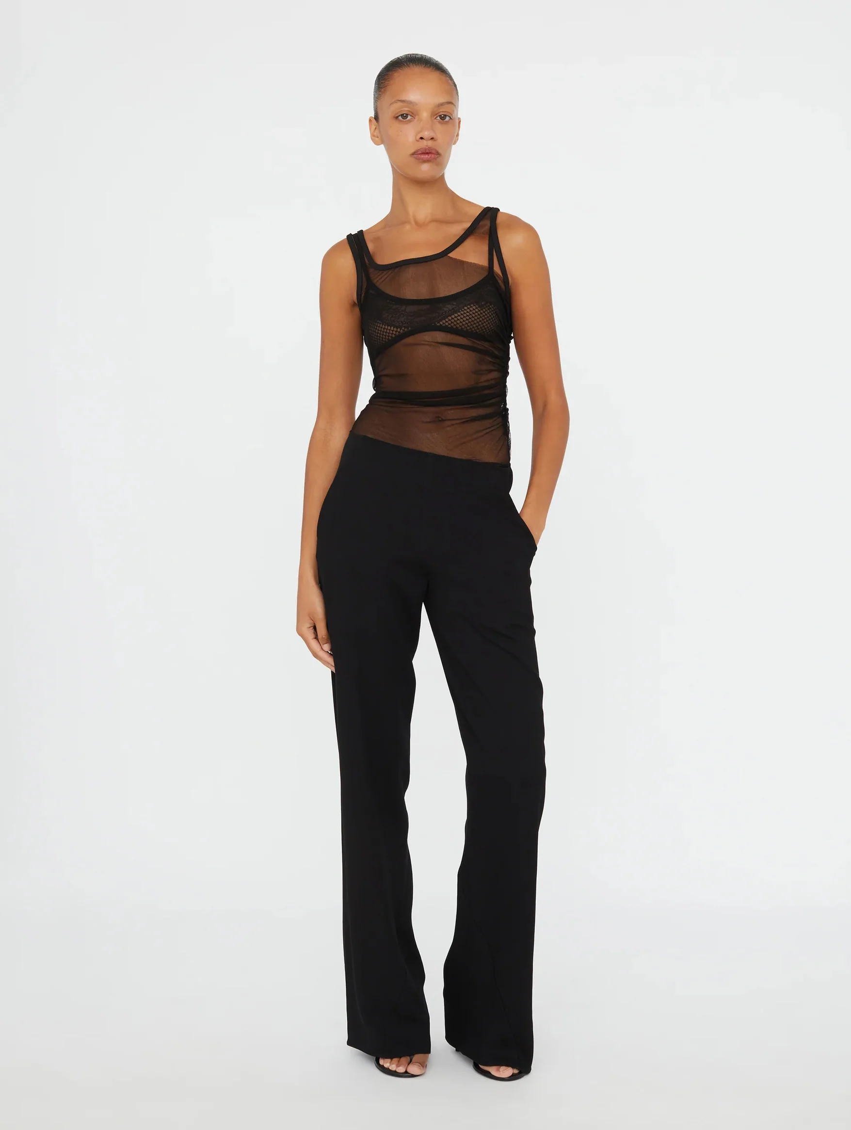 Traverse Bias Trouser in Black - Image 6