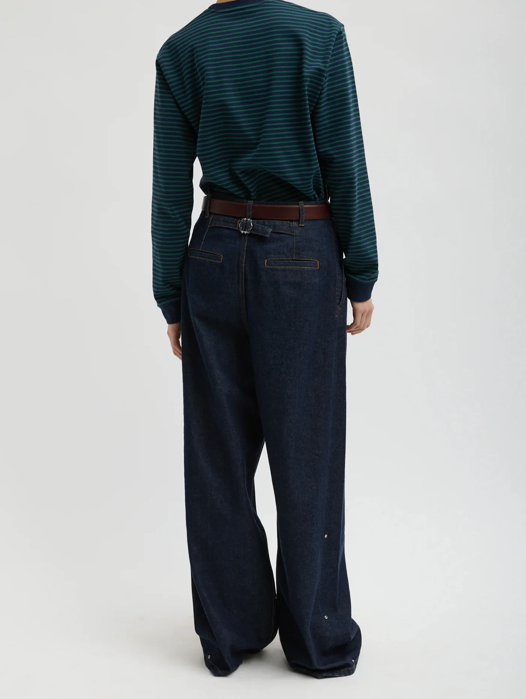 Triple Pleat Jean in Indigo - Image 3