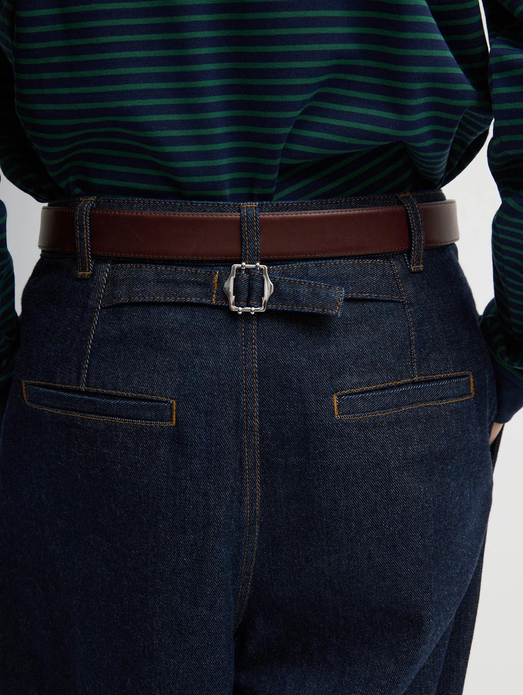Triple Pleat Jean in Indigo - Image 7