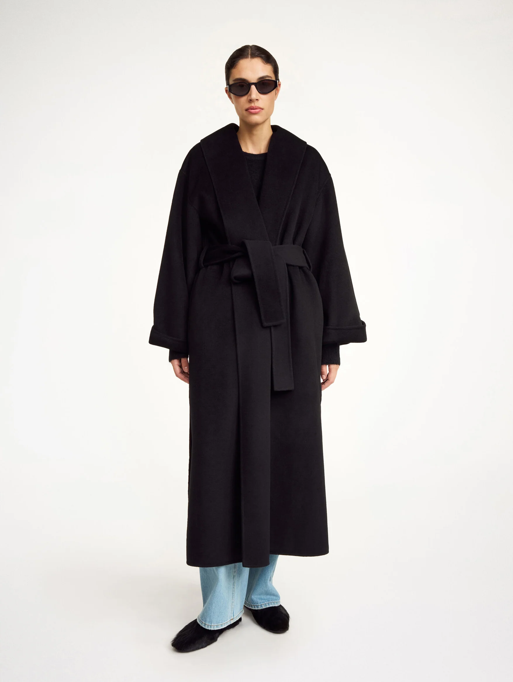 Trullem Wool Coat in Black - Image 2