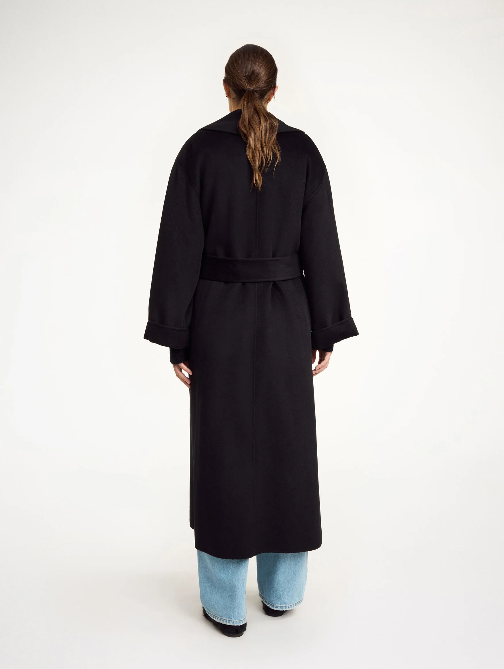 Trullem Wool Coat in Black - Image 3