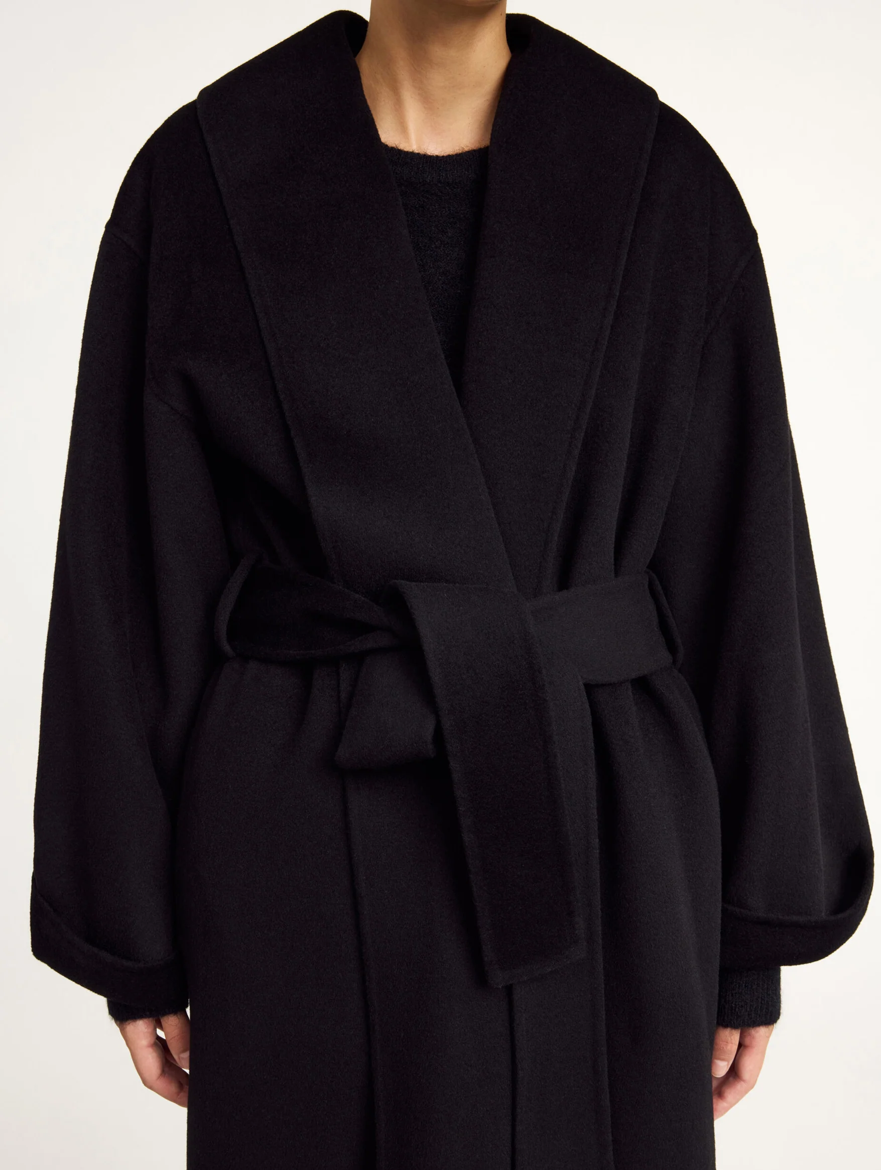 Trullem Wool Coat in Black - Image 4
