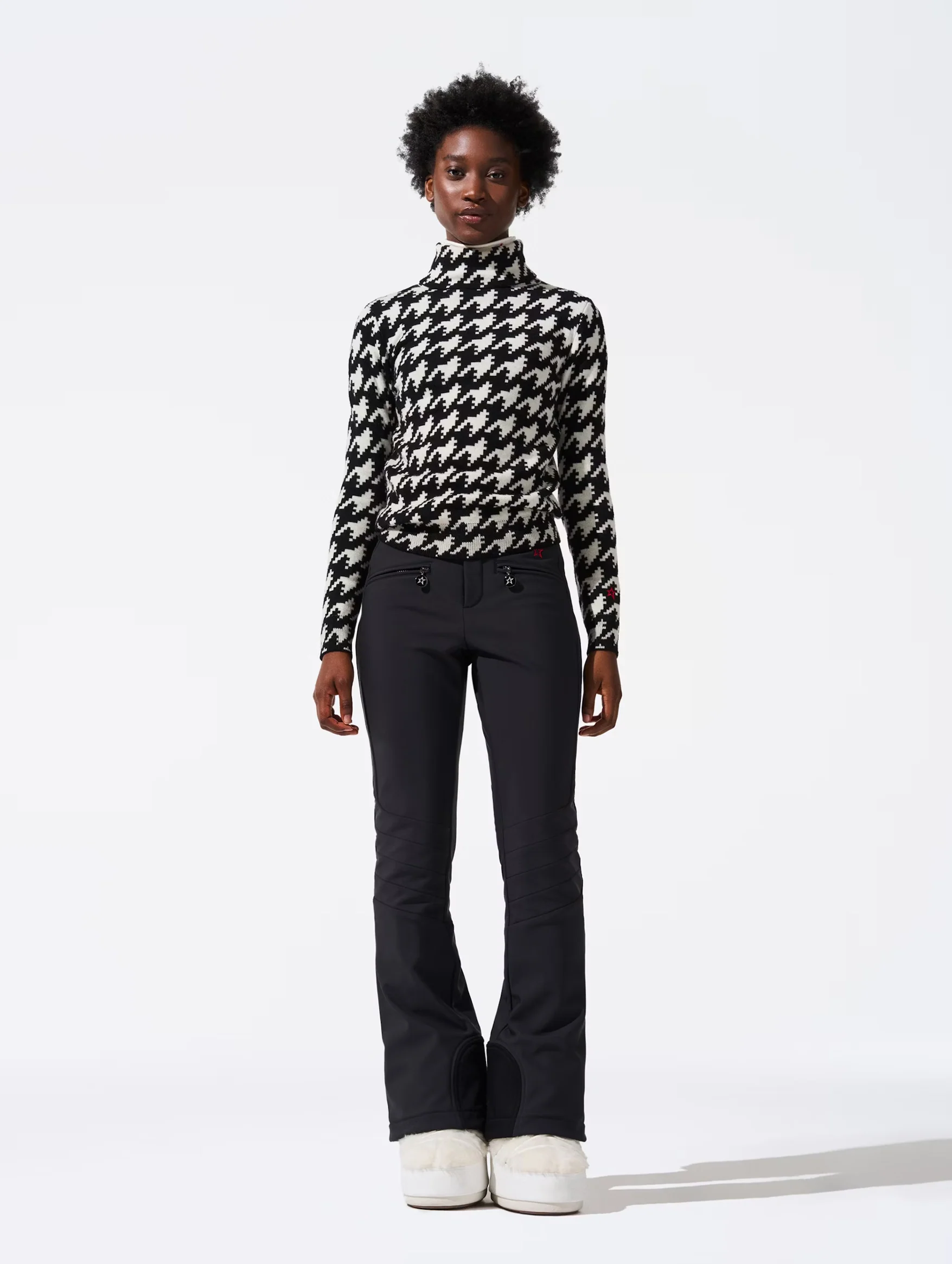 Turtle Neck Sweater in Houndstooth - Image 4